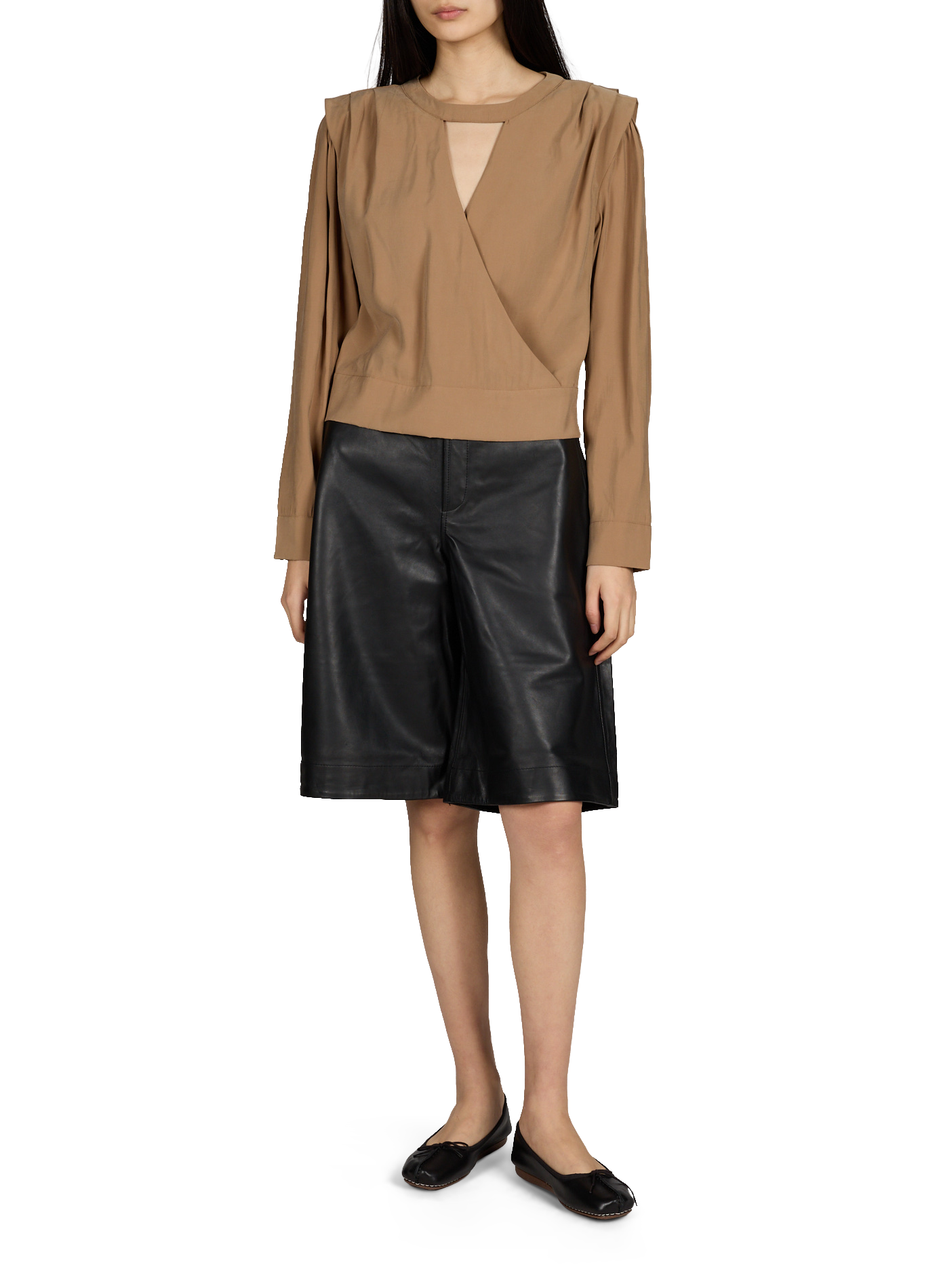 Blouse à col rond ROUGE EDIT Marron