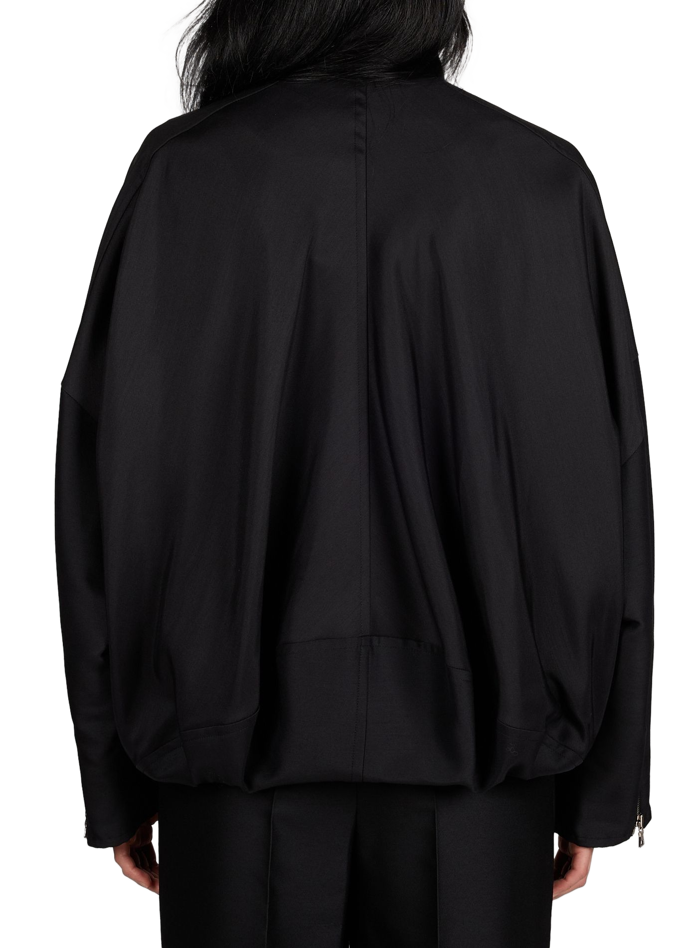 Veste à col montant Julio en laine et soie R2W Noir