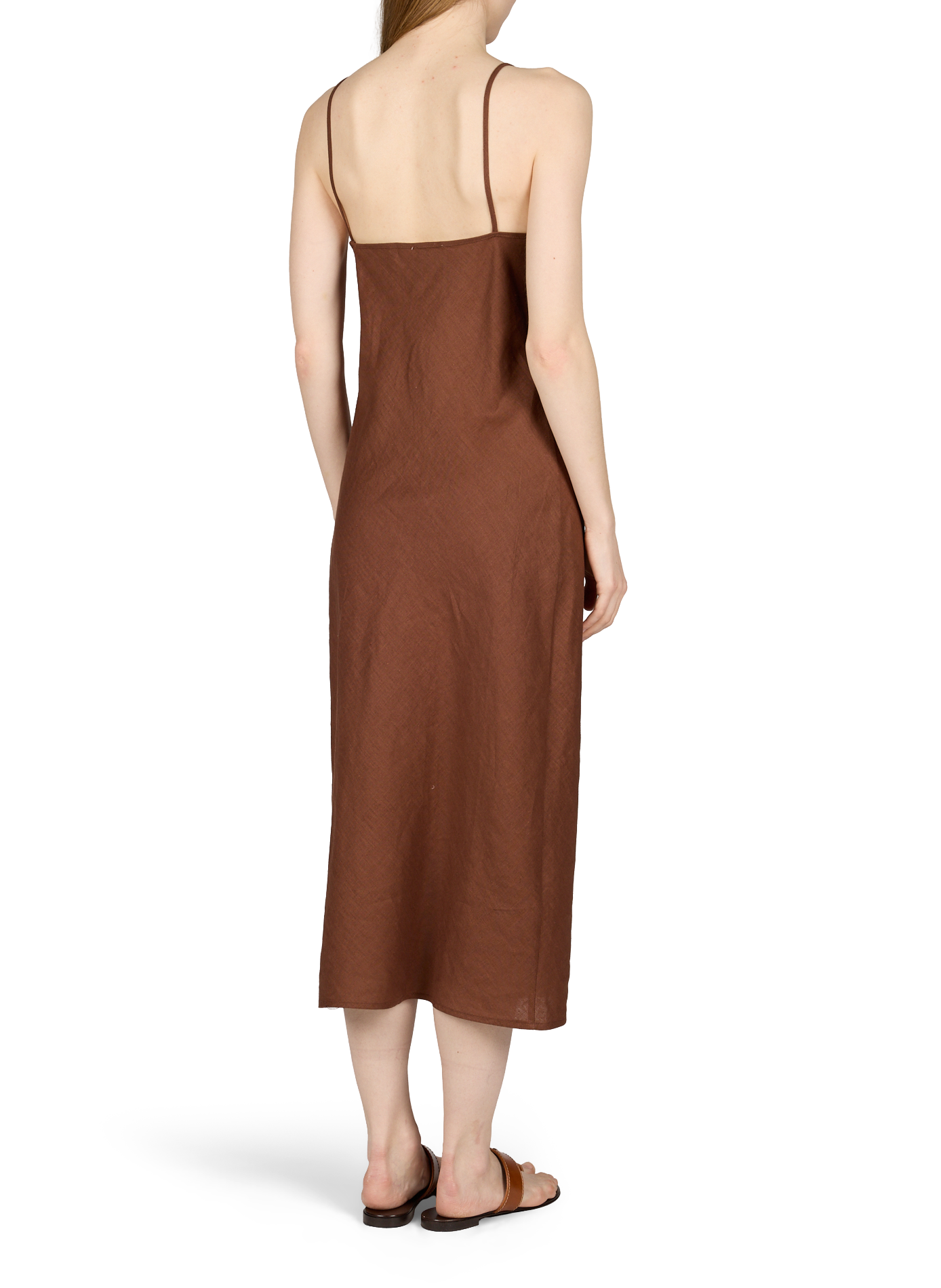 Robe longue Liora en lin ARTLOVE Marron