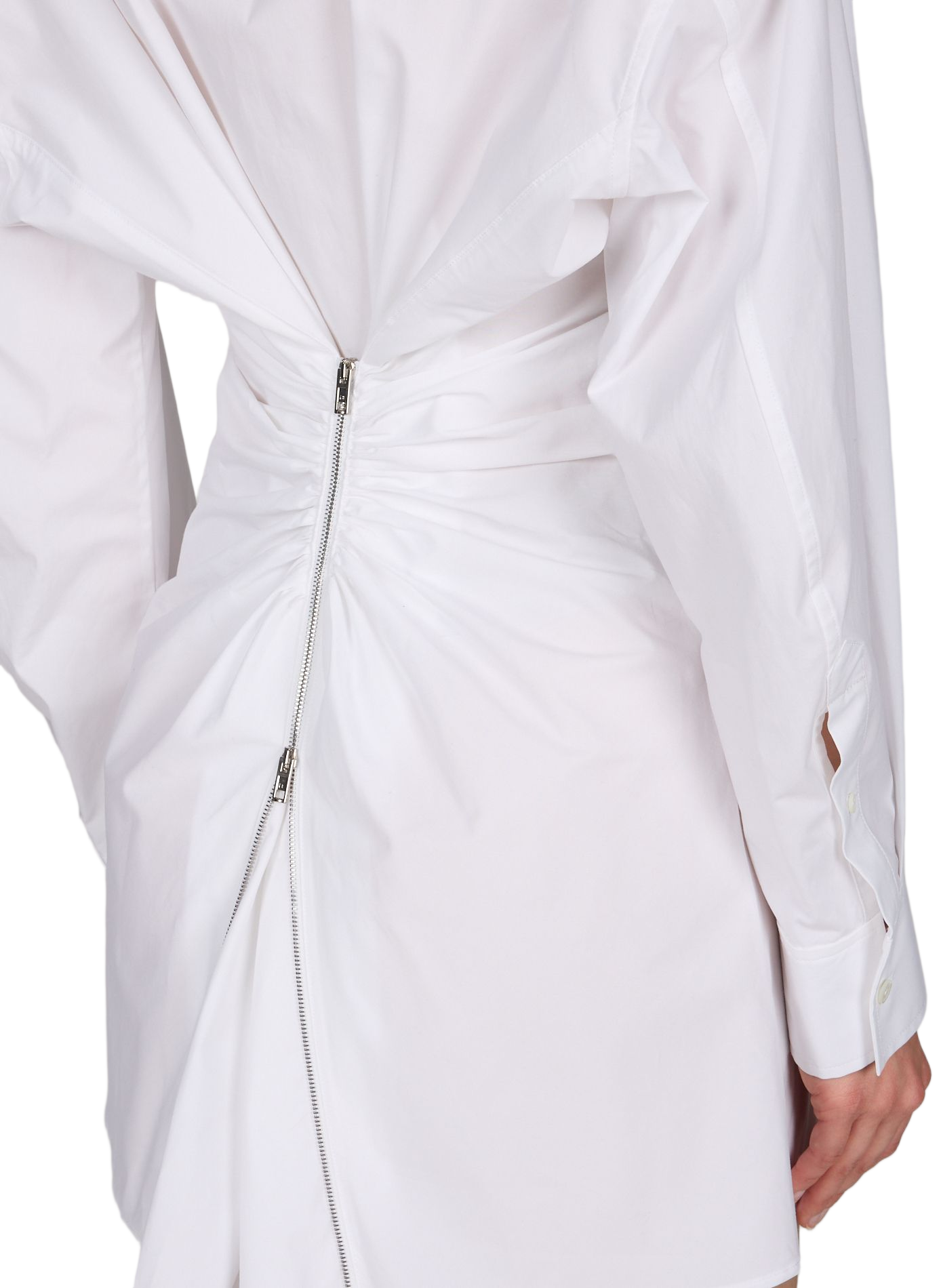 Short fitted dress with zip detail at the back ALEXANDER WANG White