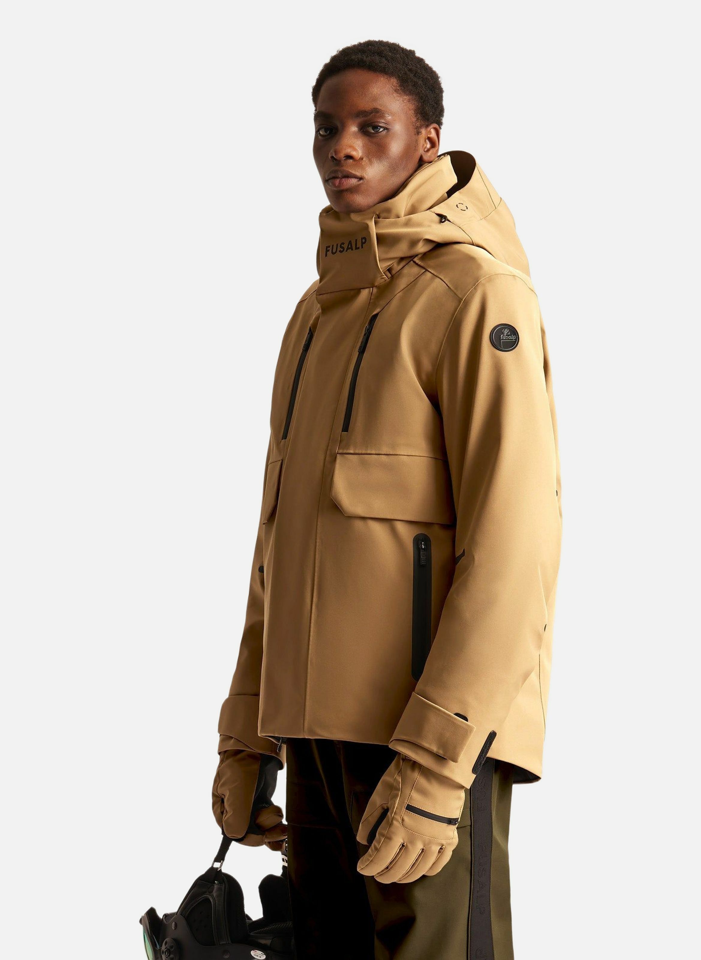 Veste de ski john col capuche coupe regular FUSALP Beige