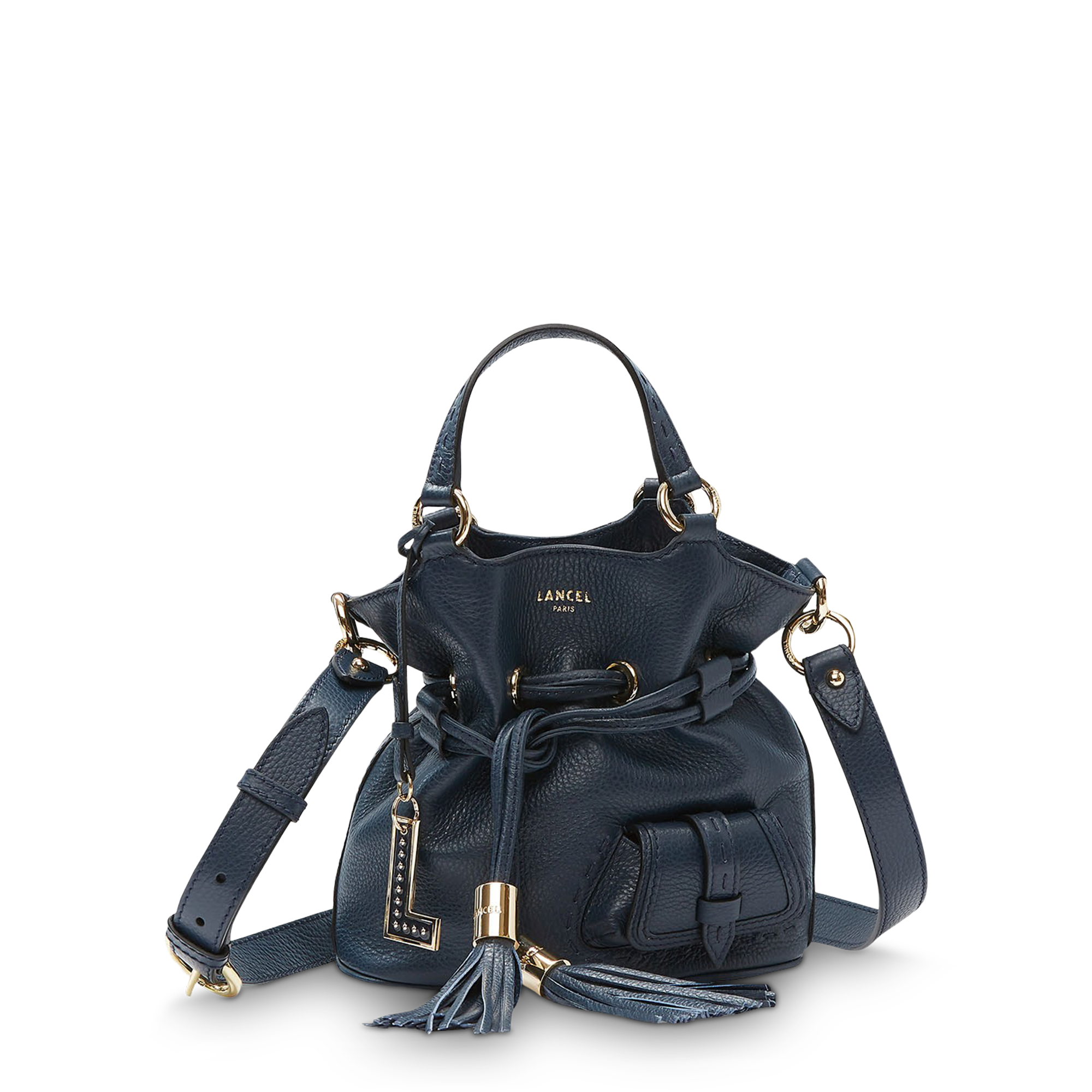 Sac seau s premier flirt de lancel en cuir LANCEL Bleu