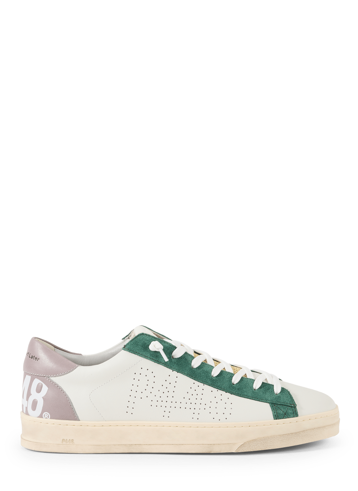Sneakers con bande contrastanti in pelle P448 Bianco