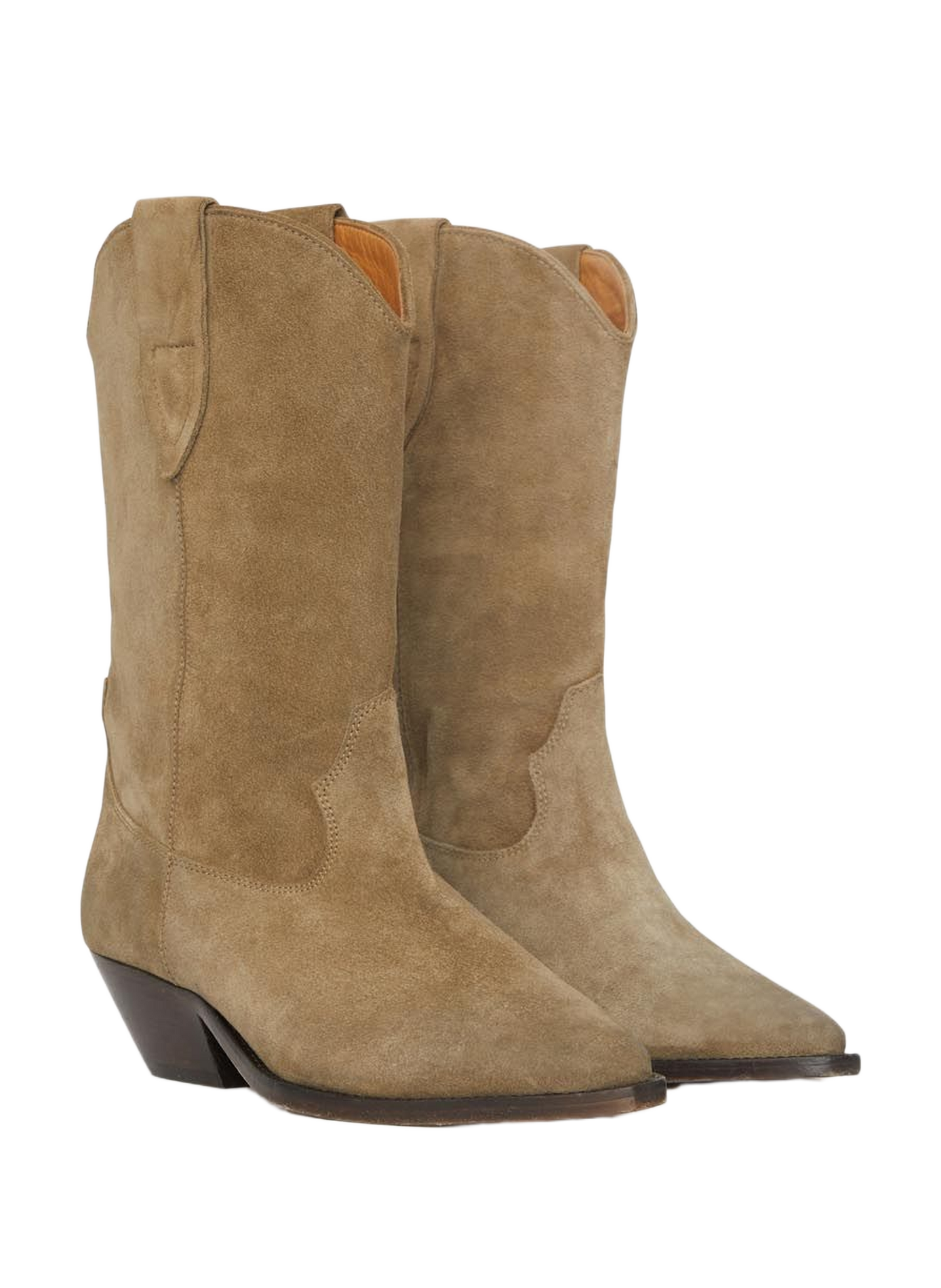 Derto suede calf leather cowboy boots ISABEL MARANT Brown