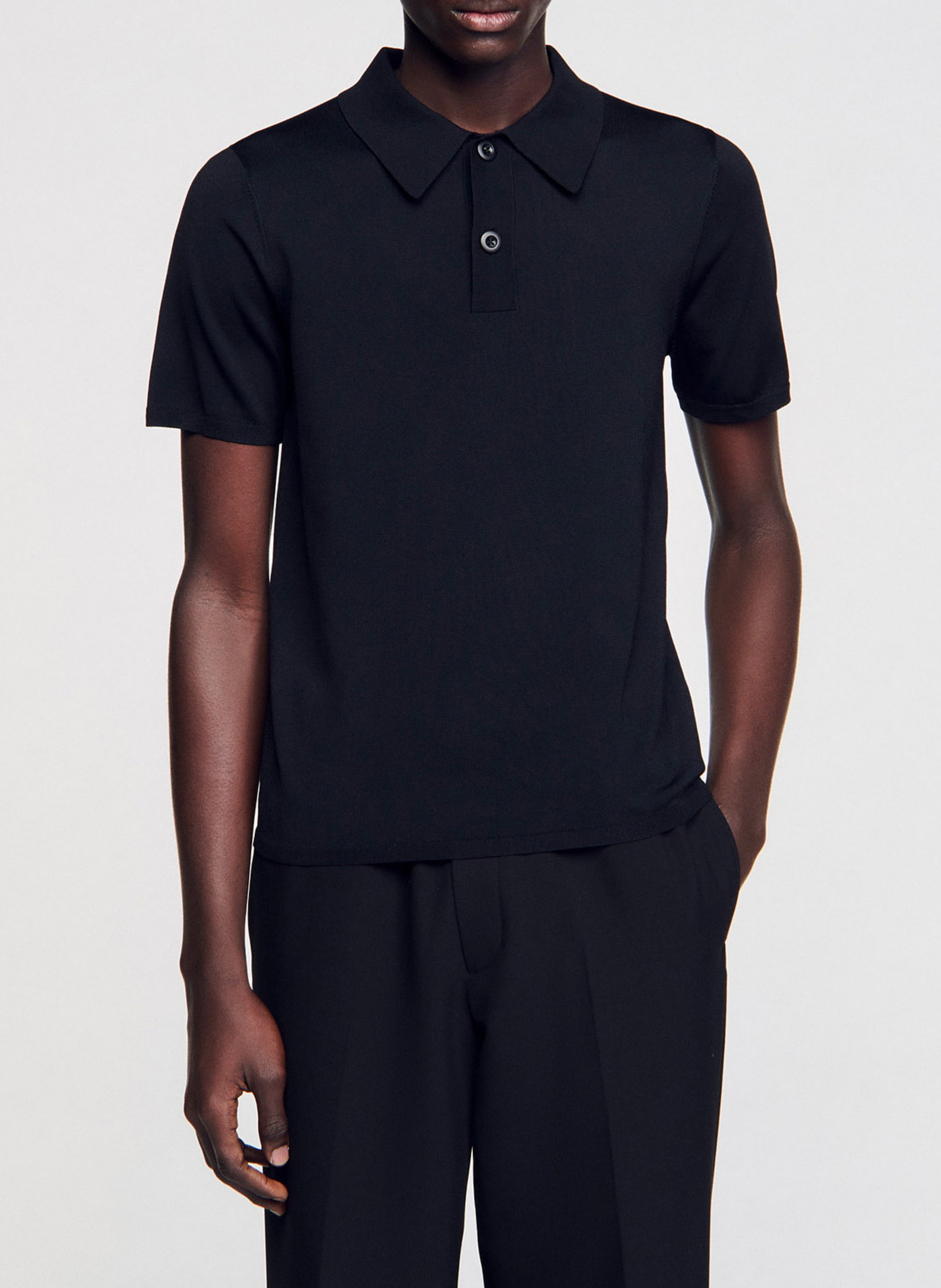 Polo regular fit SANDRO Noir