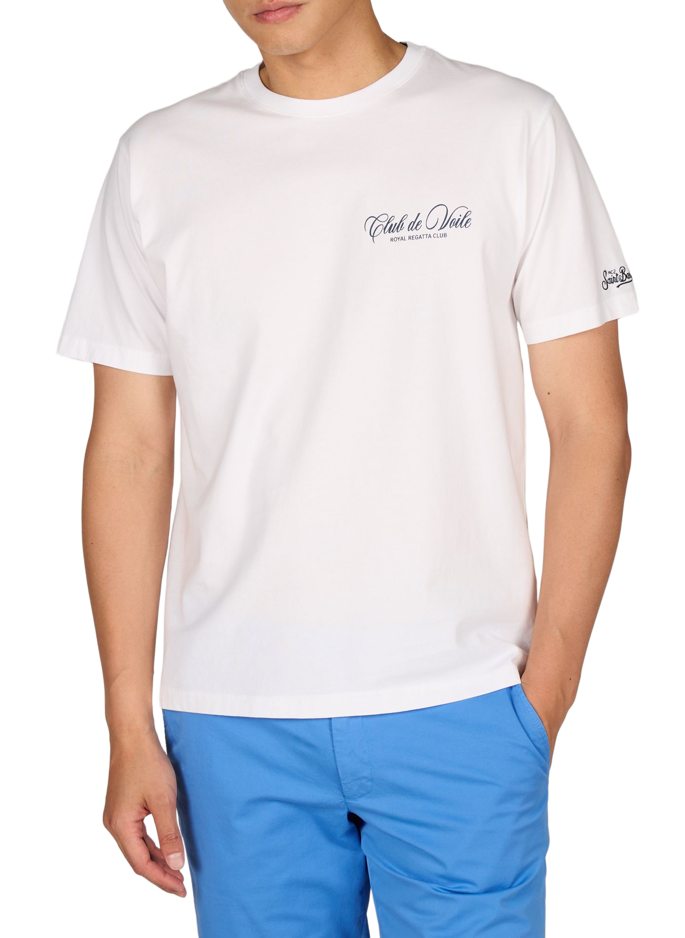 Tee-shirt droit imprimé en coton | Blanc MC2 SAINT BARTH Homme