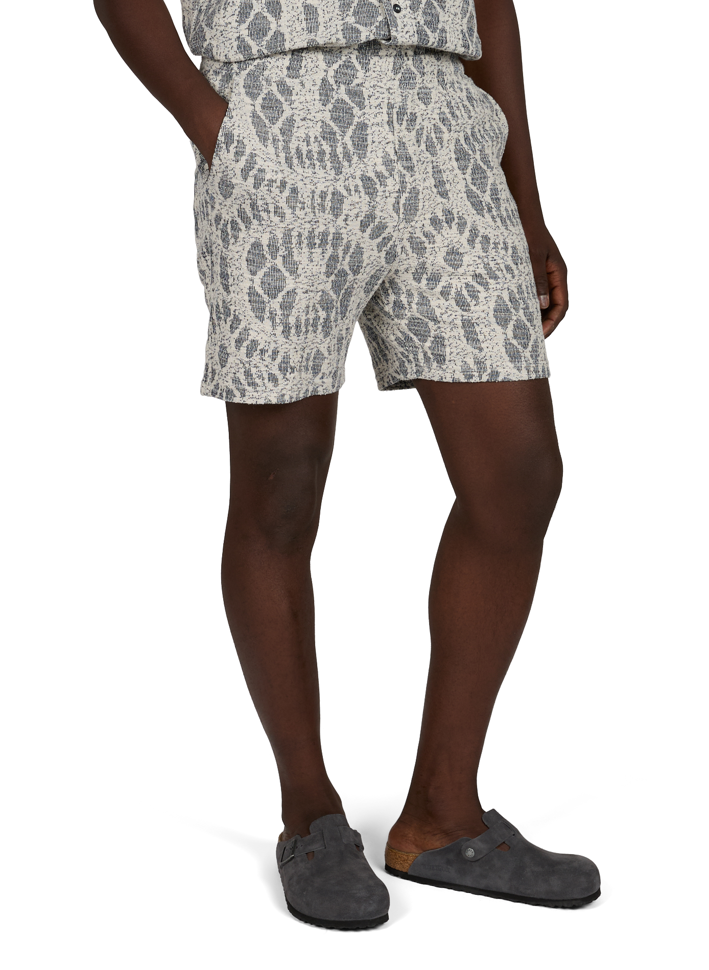 Korte grote jacquard SAMSOE SAMSOE Wit