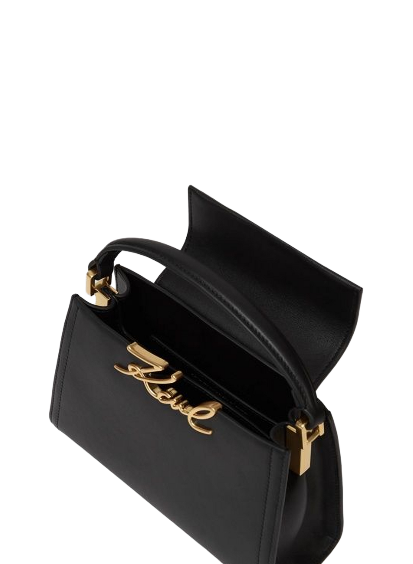 Lederhandtasche K/Signature Mini KARL LAGERFELD Schwarz