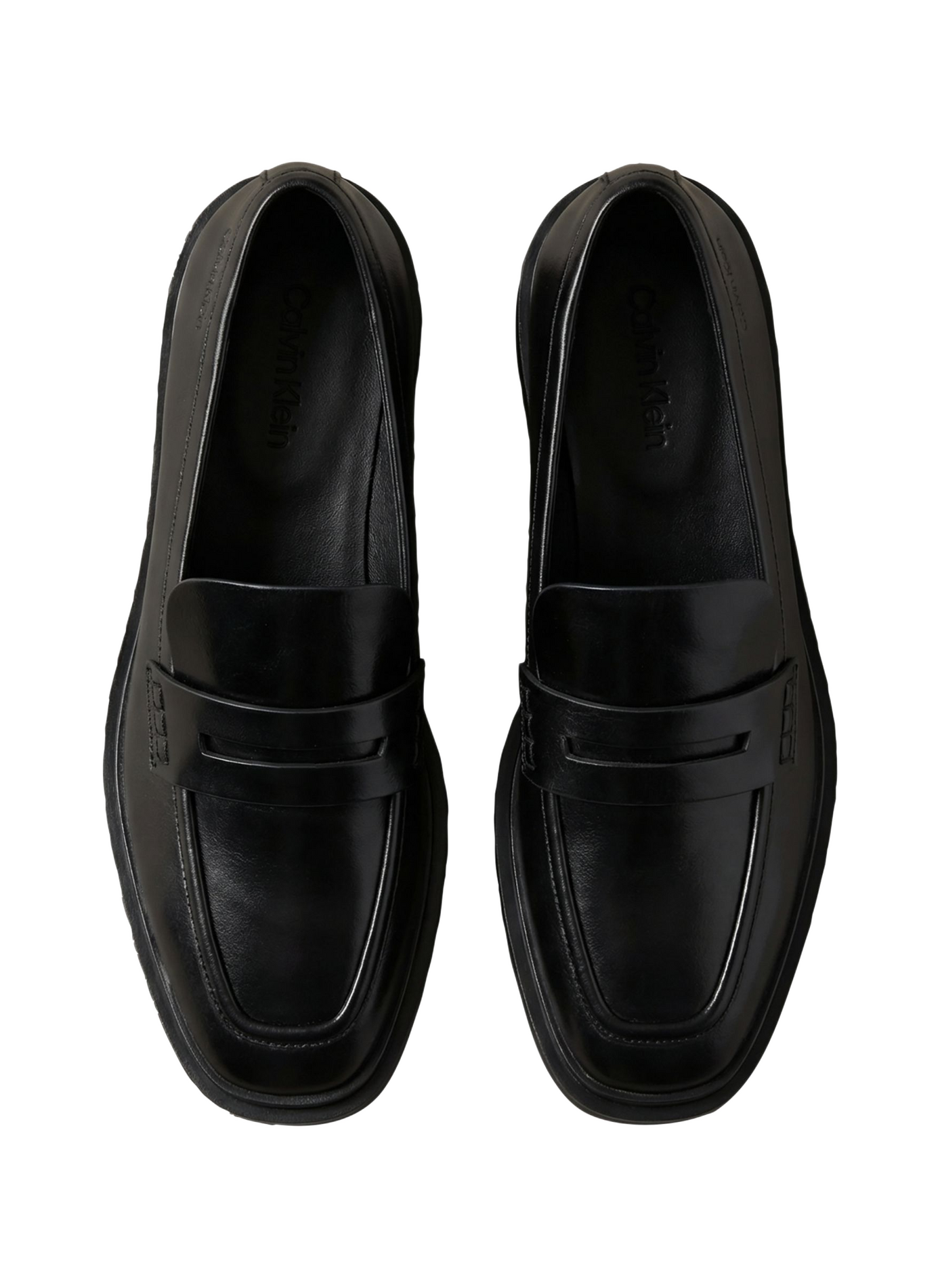 Penny-Leder-Mokassins CALVIN KLEIN Schwarz