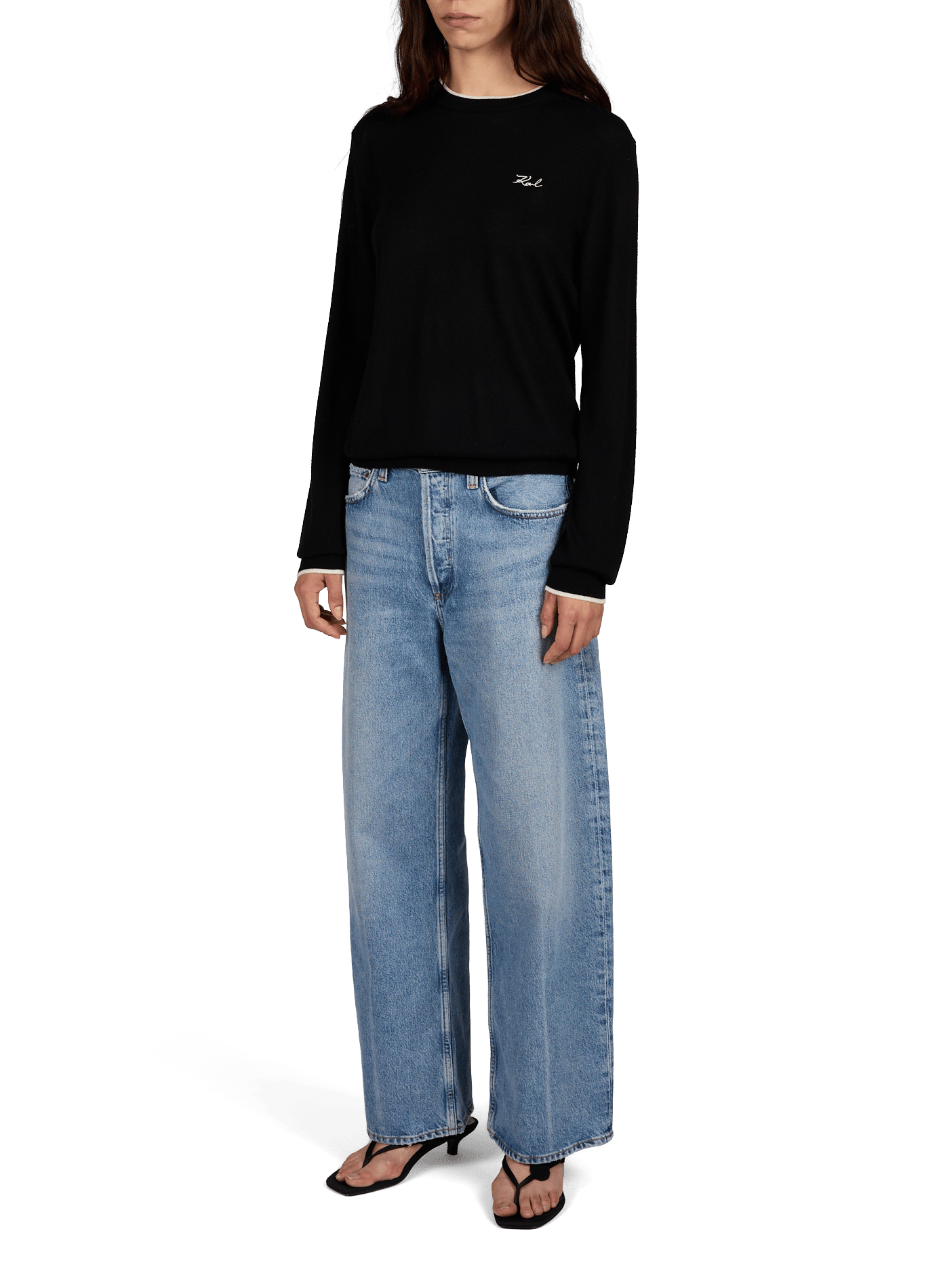 Wijde jeans in katoen met Arc AGOLDE Blauw