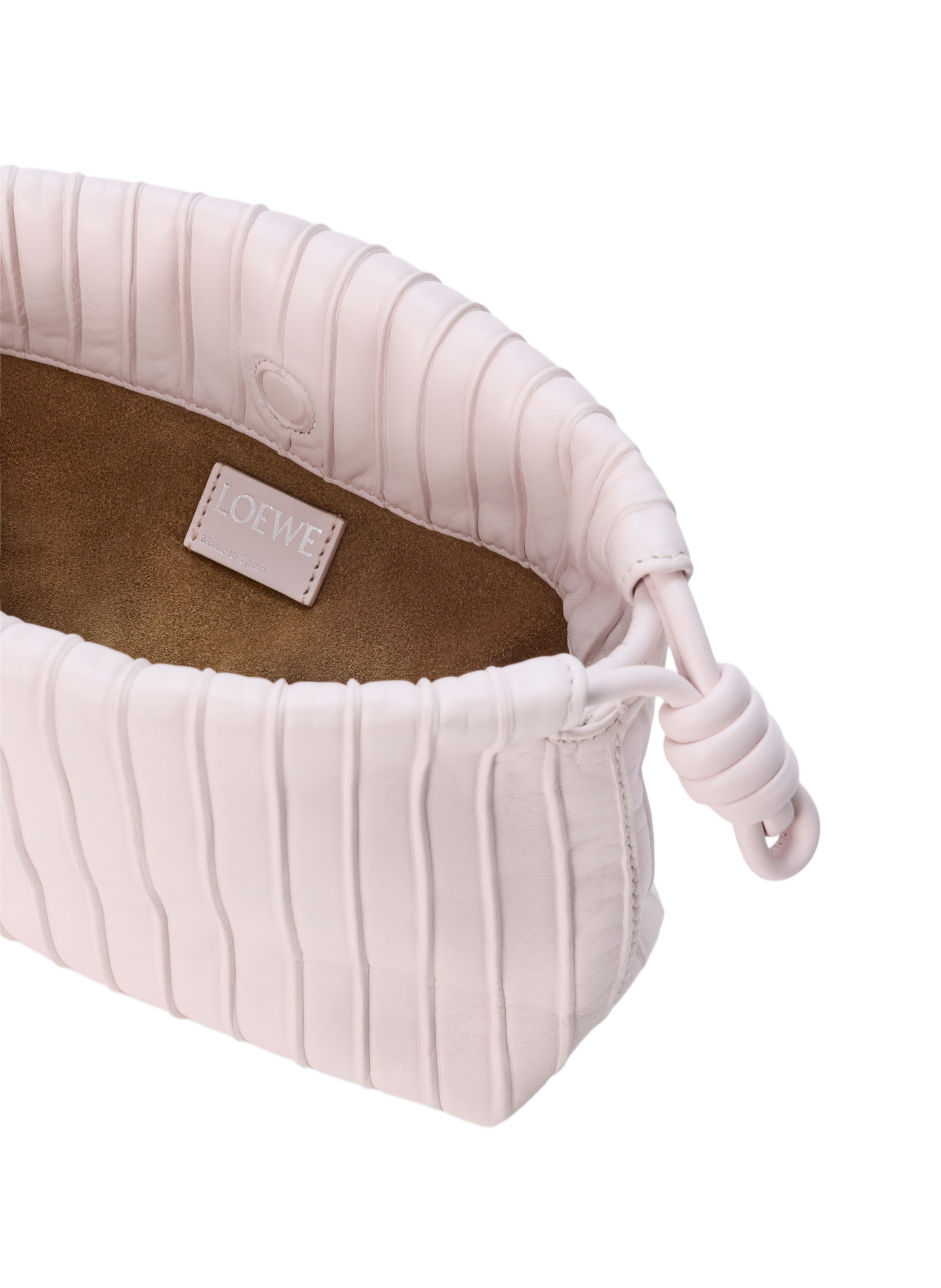 Mini Flamenco Pleats purse en cuir d'agneau nappa LOEWE Rose
