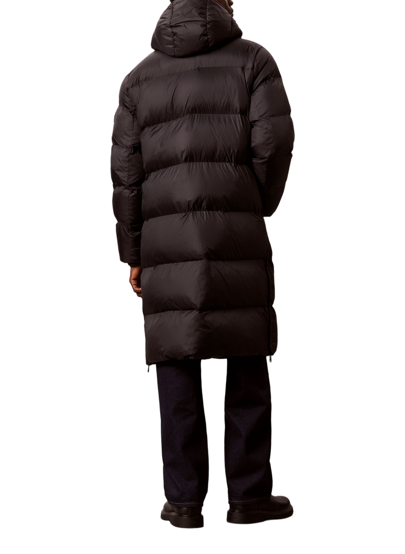 Langer Daunenmantel mit Kapuze CALVIN KLEIN Schwarz