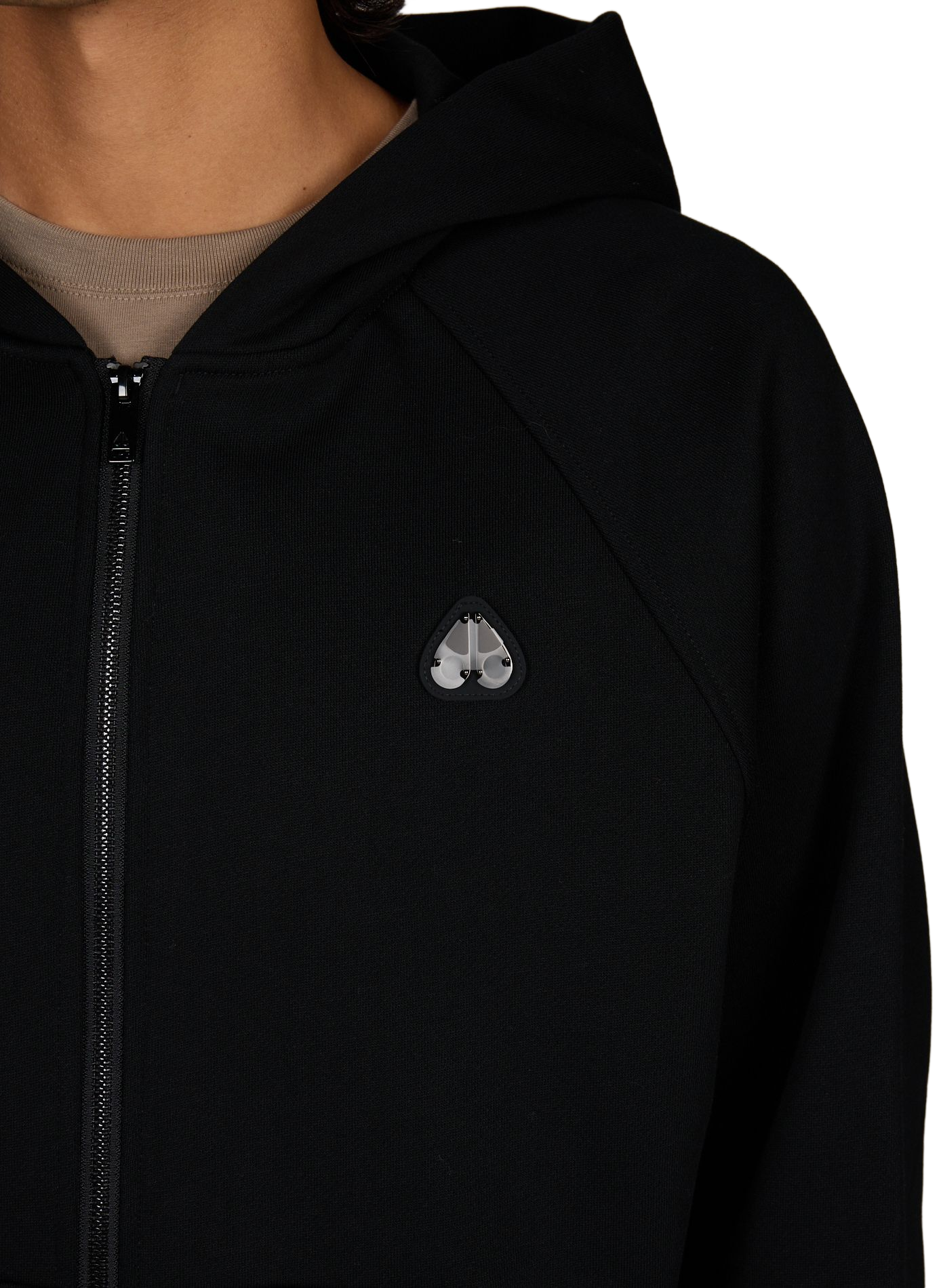 Hooded cotton blend sweater MOOSE KNUCKLES Black