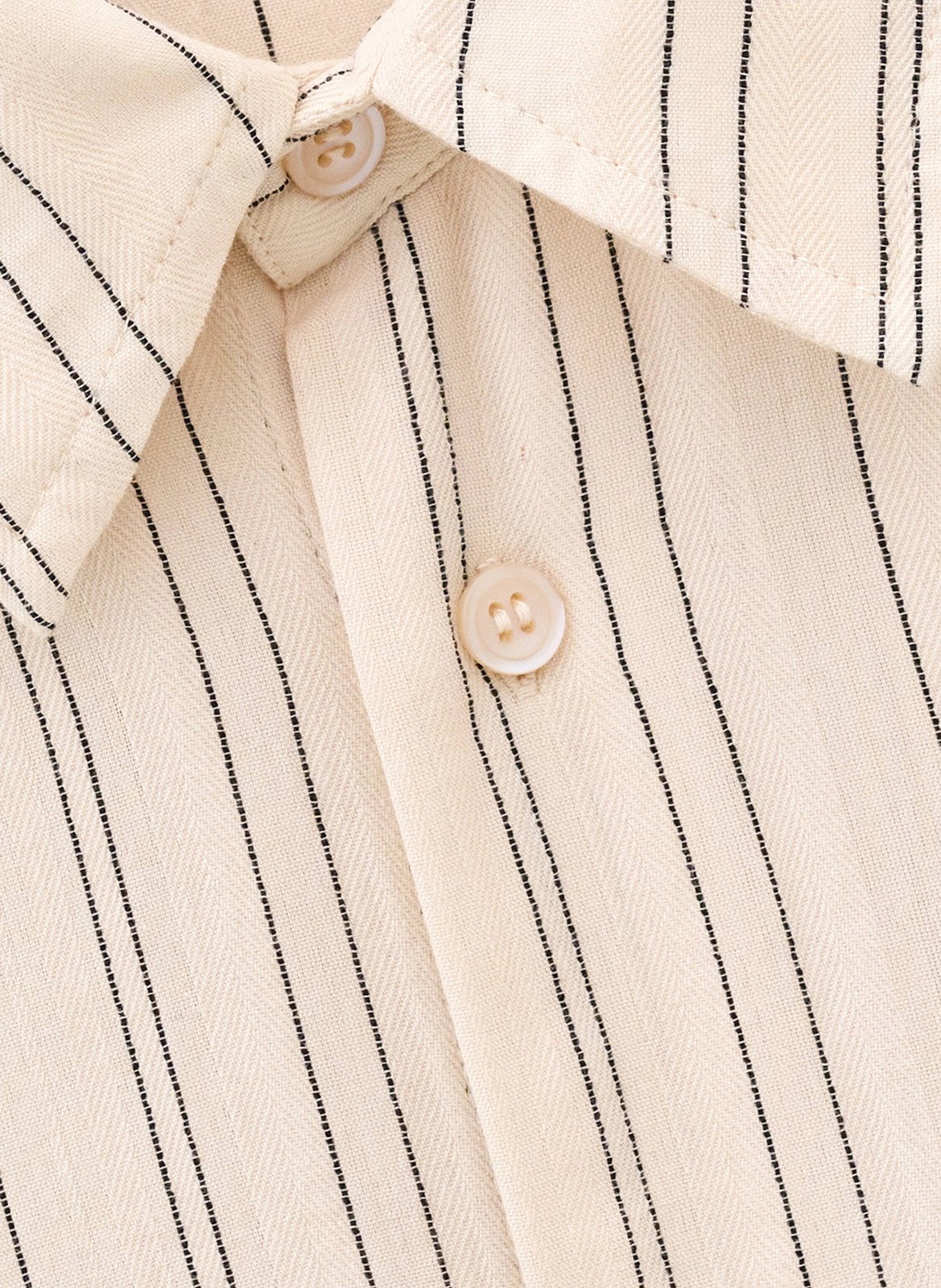 Chemise droite rayée en coton sisa BA&SH Beige