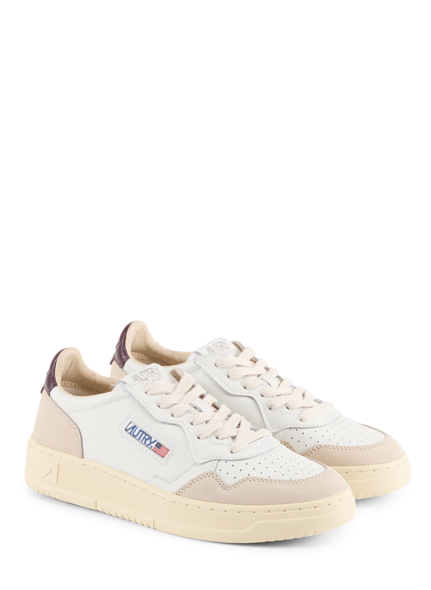 Low-top sneakers in two-tone Medalist material AUTRY White