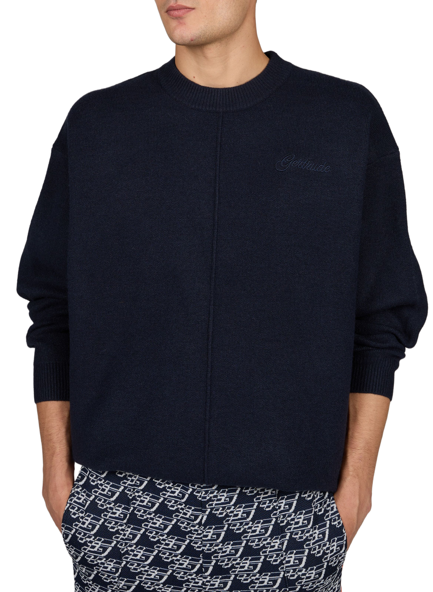 Gerade geschnittenes Alan-Poloshirt mit gesticktem Logo GERTRUDE Blau