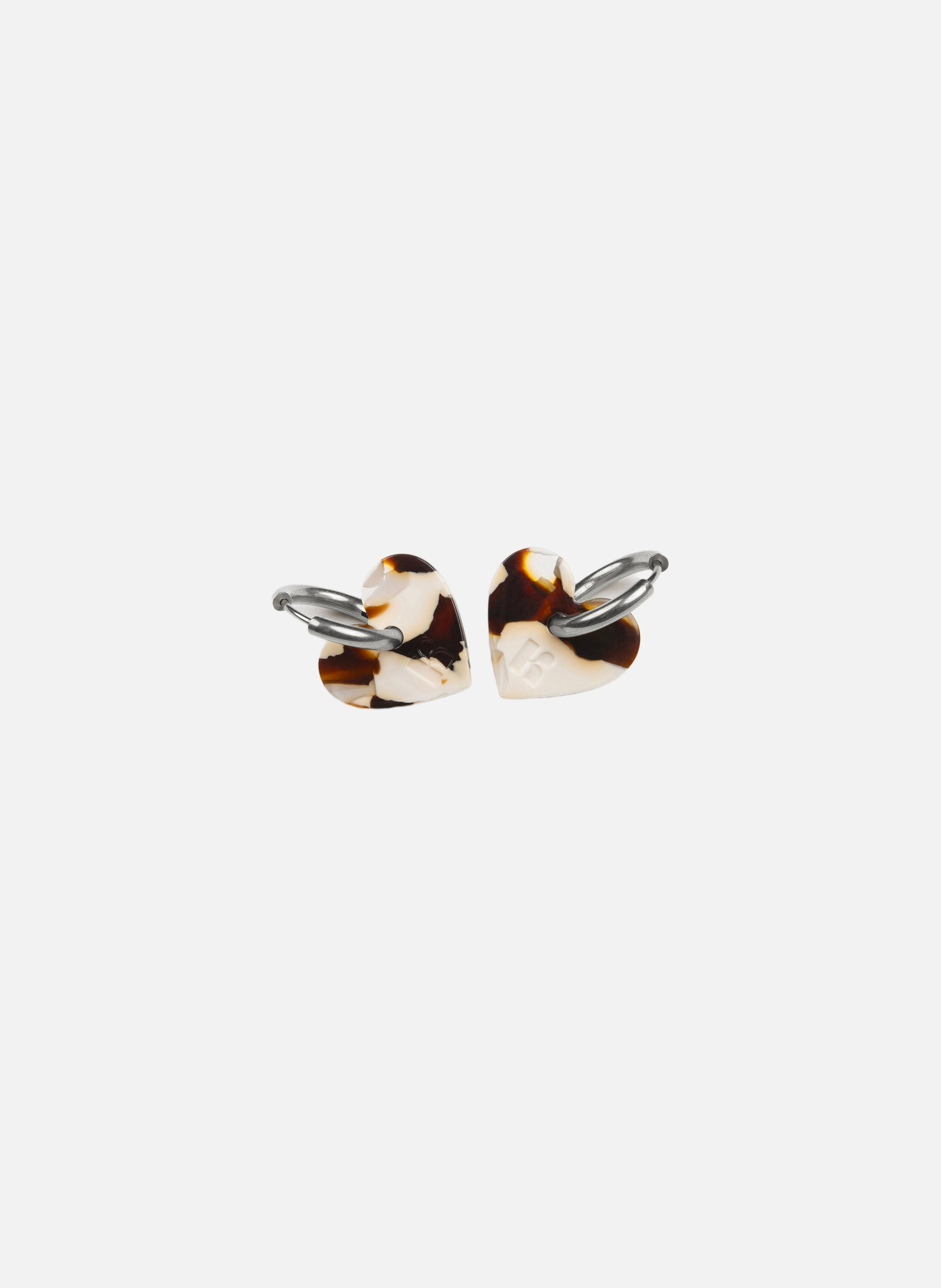 Boucles d'oreilles lova lova avec anneaux en acier inoxydable argenté  Latte