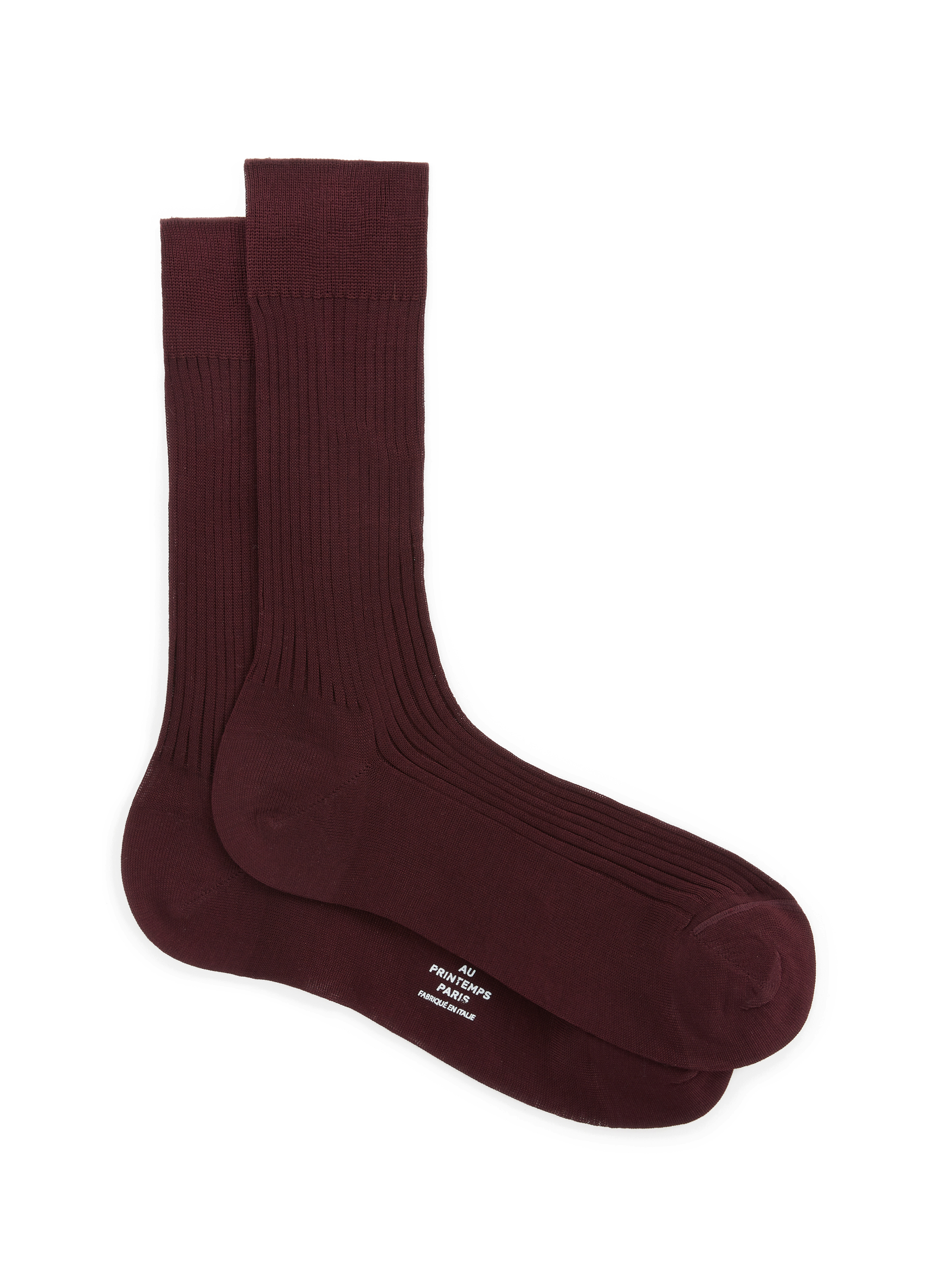 AU PRINTEMPS PARIS Cotton socks Red
