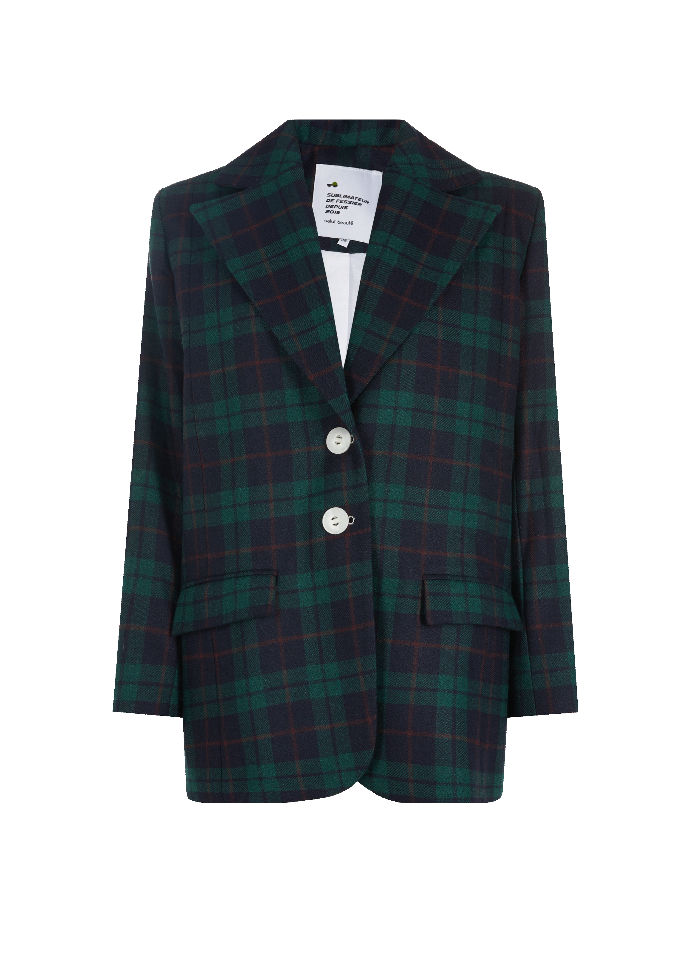 Veste blazer à carreaux