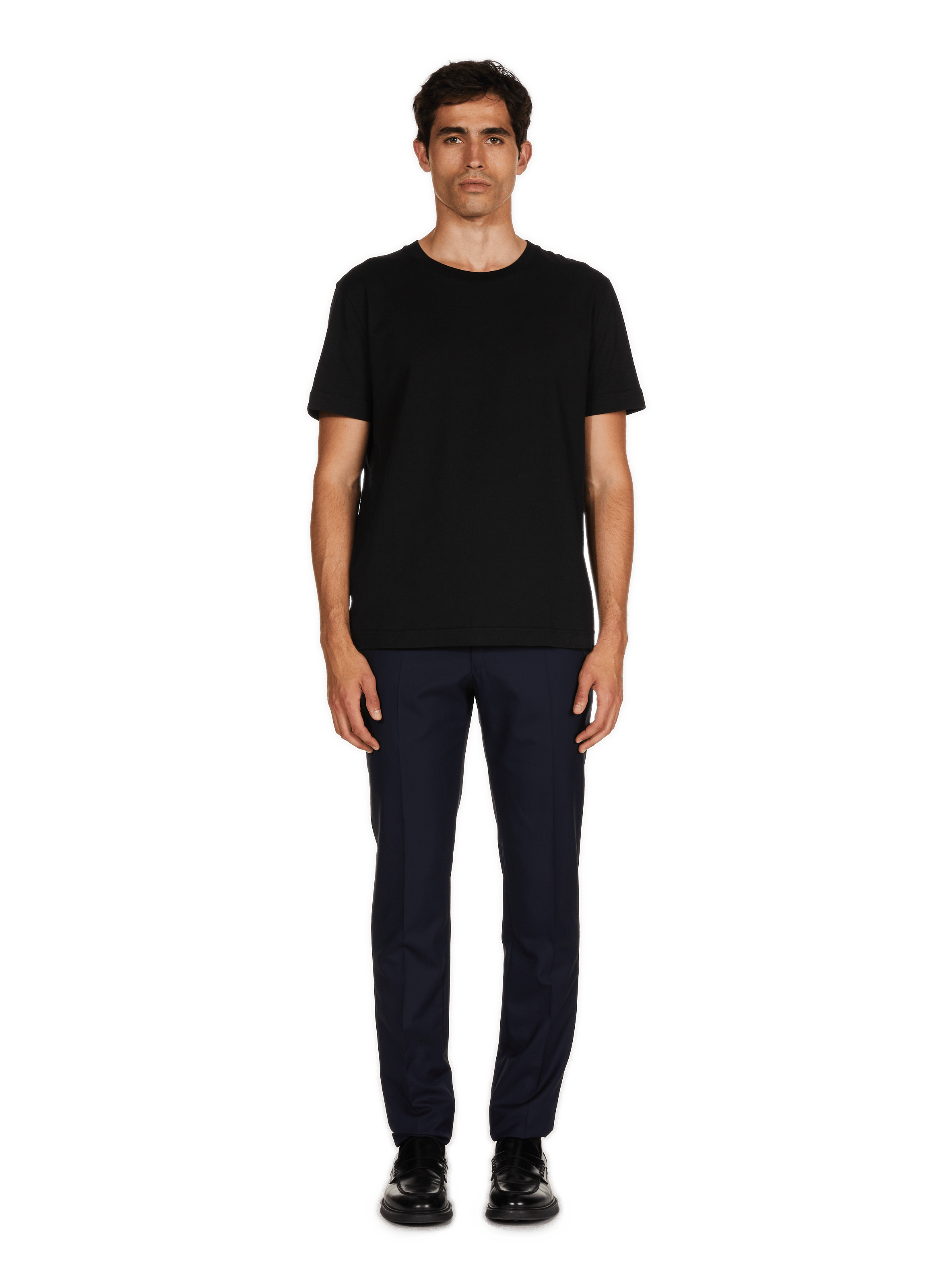 T-shirt Baff col rond en coton SAISON 1865 Noir