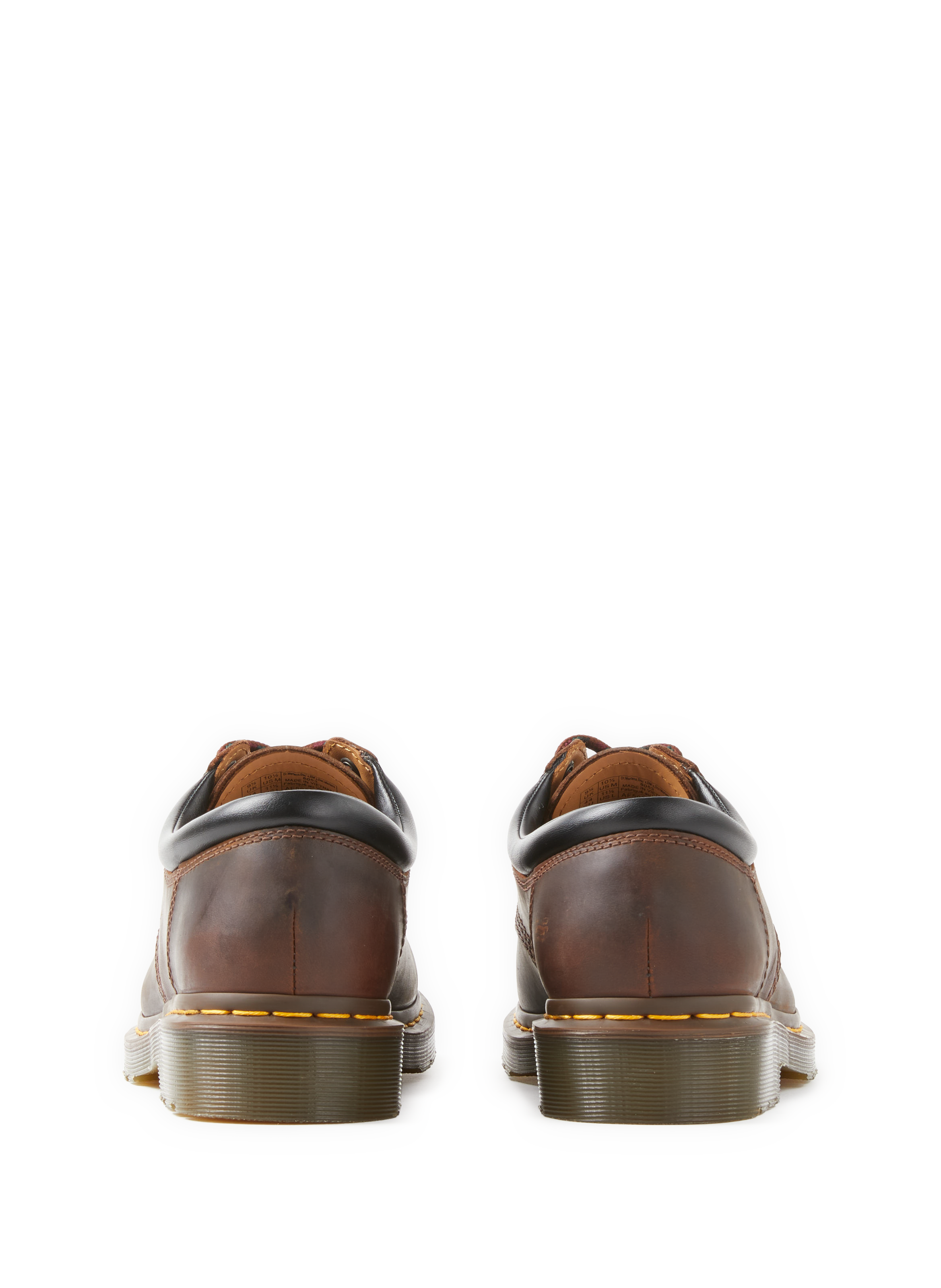 Calfskin leather lace-up loafers DR. MARTENS Brown