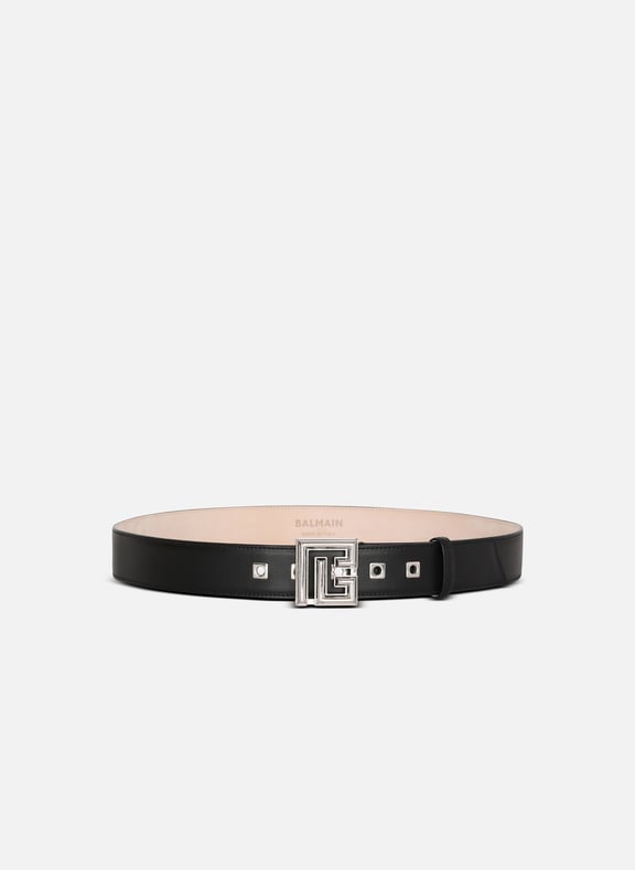 Ceinture p-belt en cuir Noir by BALMAIN BALMAIN Ceinture p-belt en cuir Noir
