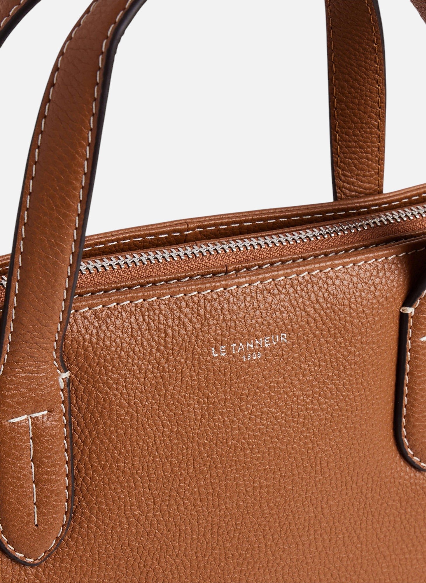 Porte documents 1 soufflet 14" sophie en cuir grainé Marron