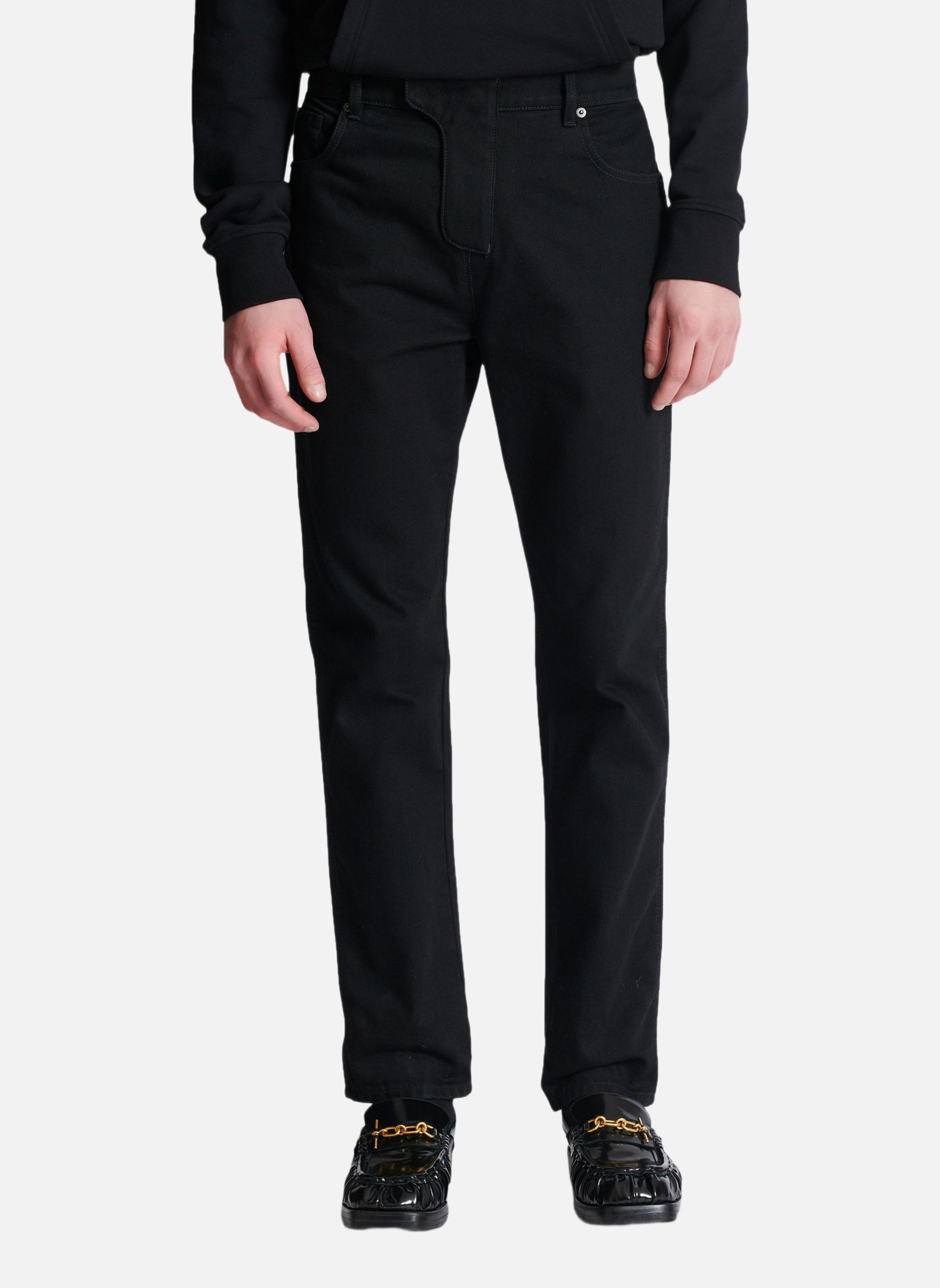 Jean regular en denim BALMAIN Noir