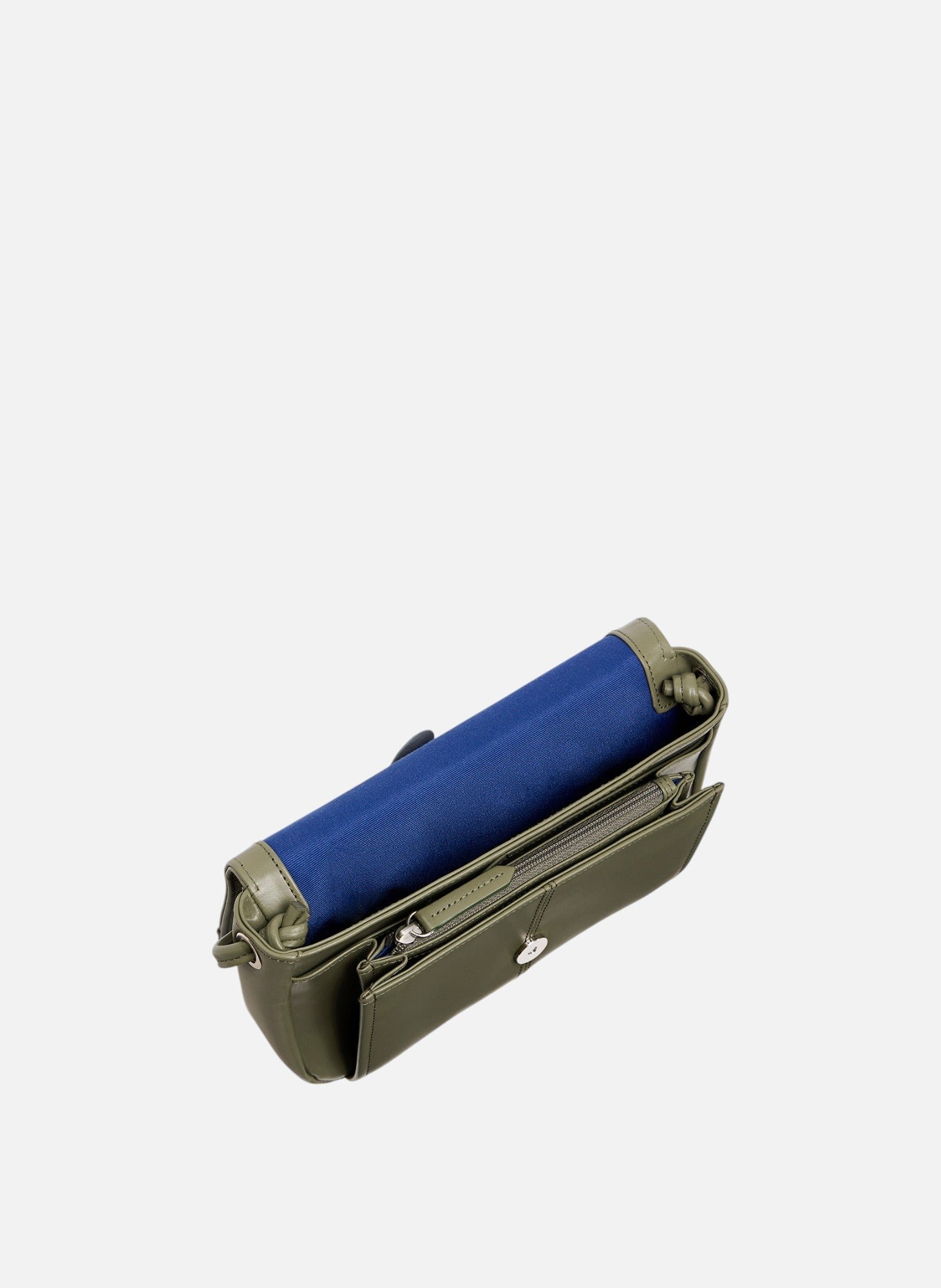 Sac pochette avec bandoulière amovible charlotte en cuir lisse LE TANNEUR Vert