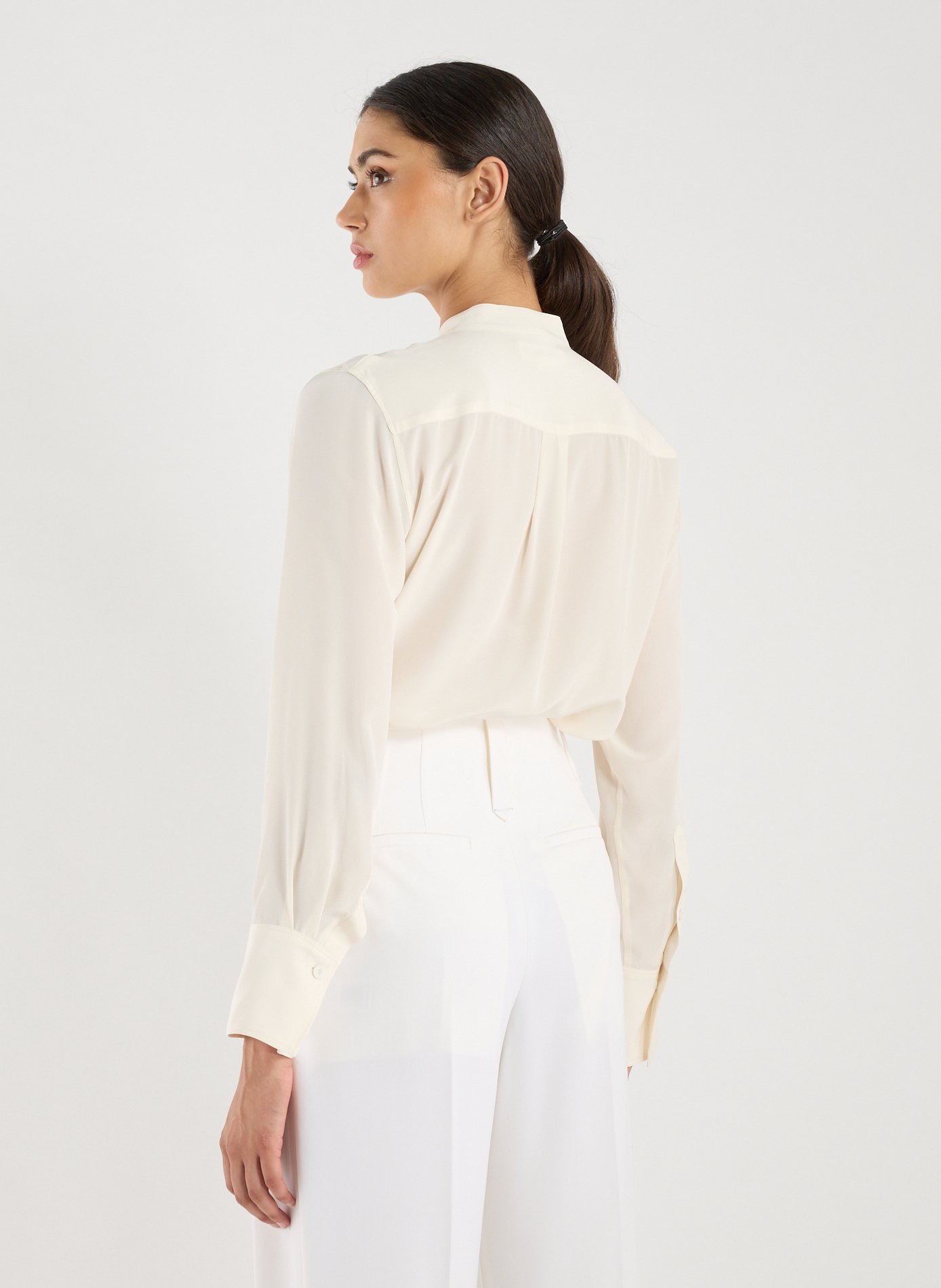 Oversize tie-neck Blouse VICTORIA BECKHAM Beige