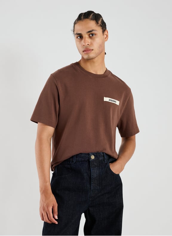 Straight-fit cotton T-shirt Brown by JACQUEMUS JACQUEMUS Straight-fit cotton T-shirt Brown