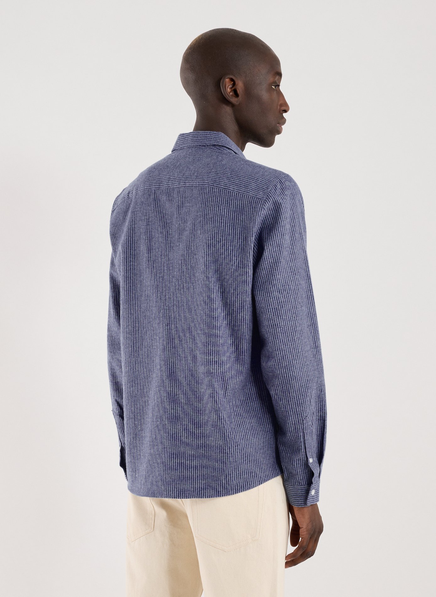 Straight classic collar shirt in cotton FAGUO Blue