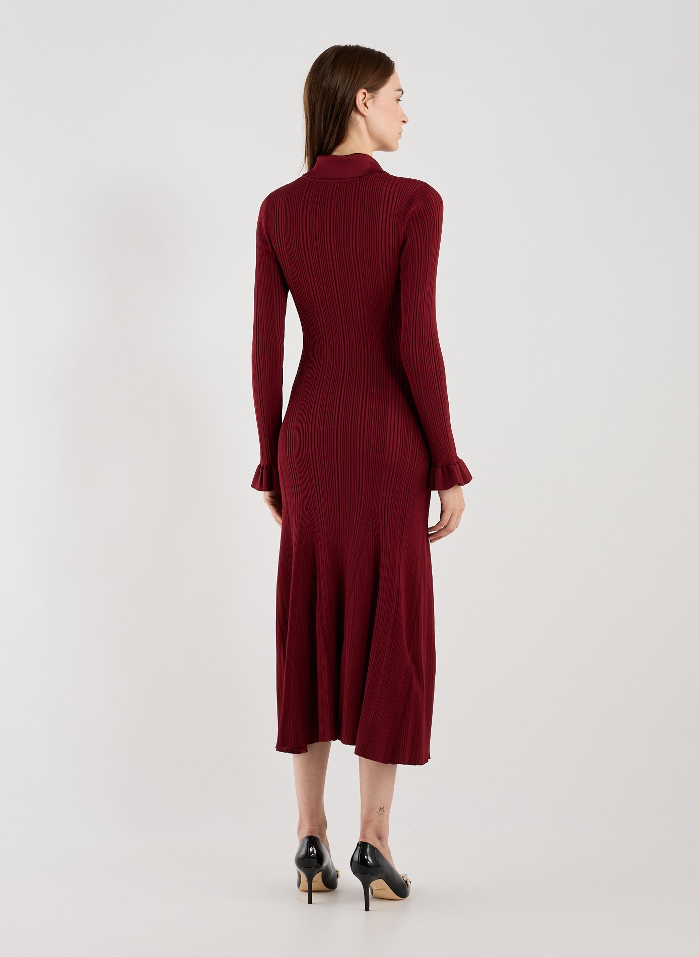 Knitted midi dress SELF PORTRAIT Red