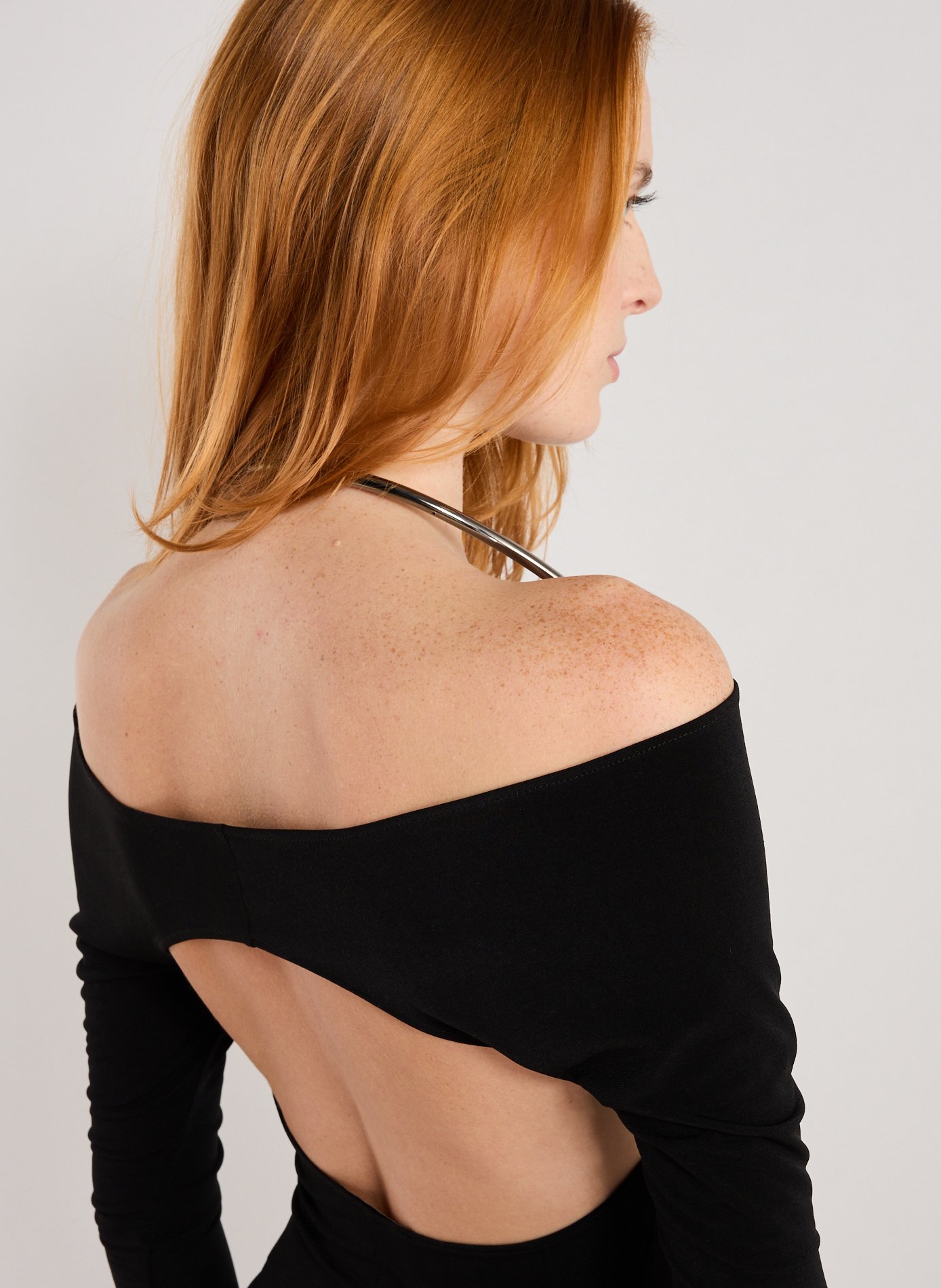 Long dress with cut-out C logo COPERNI Black