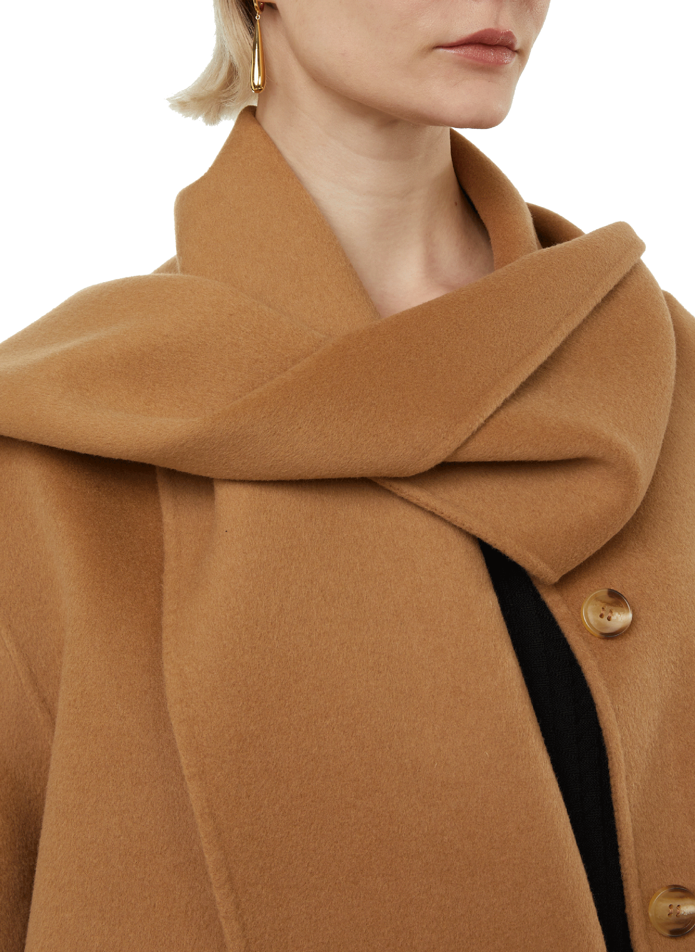 Manteau en laine mélangée Sacha Marron