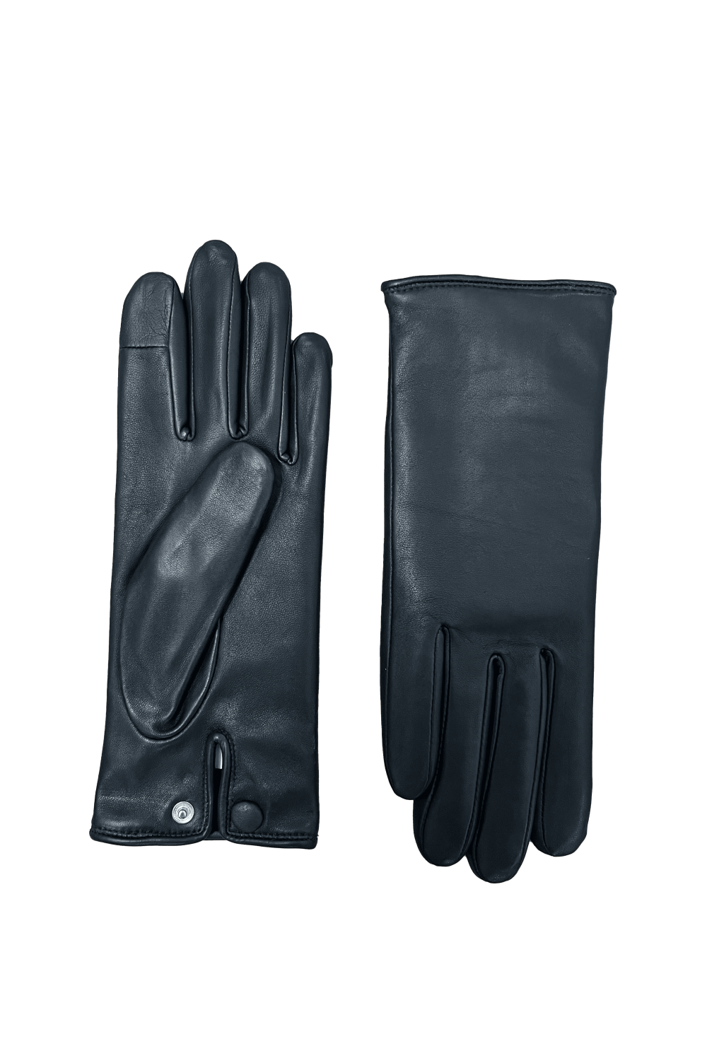 Gants agatha femme cuir doublés alpaga AGNELLE Bleu