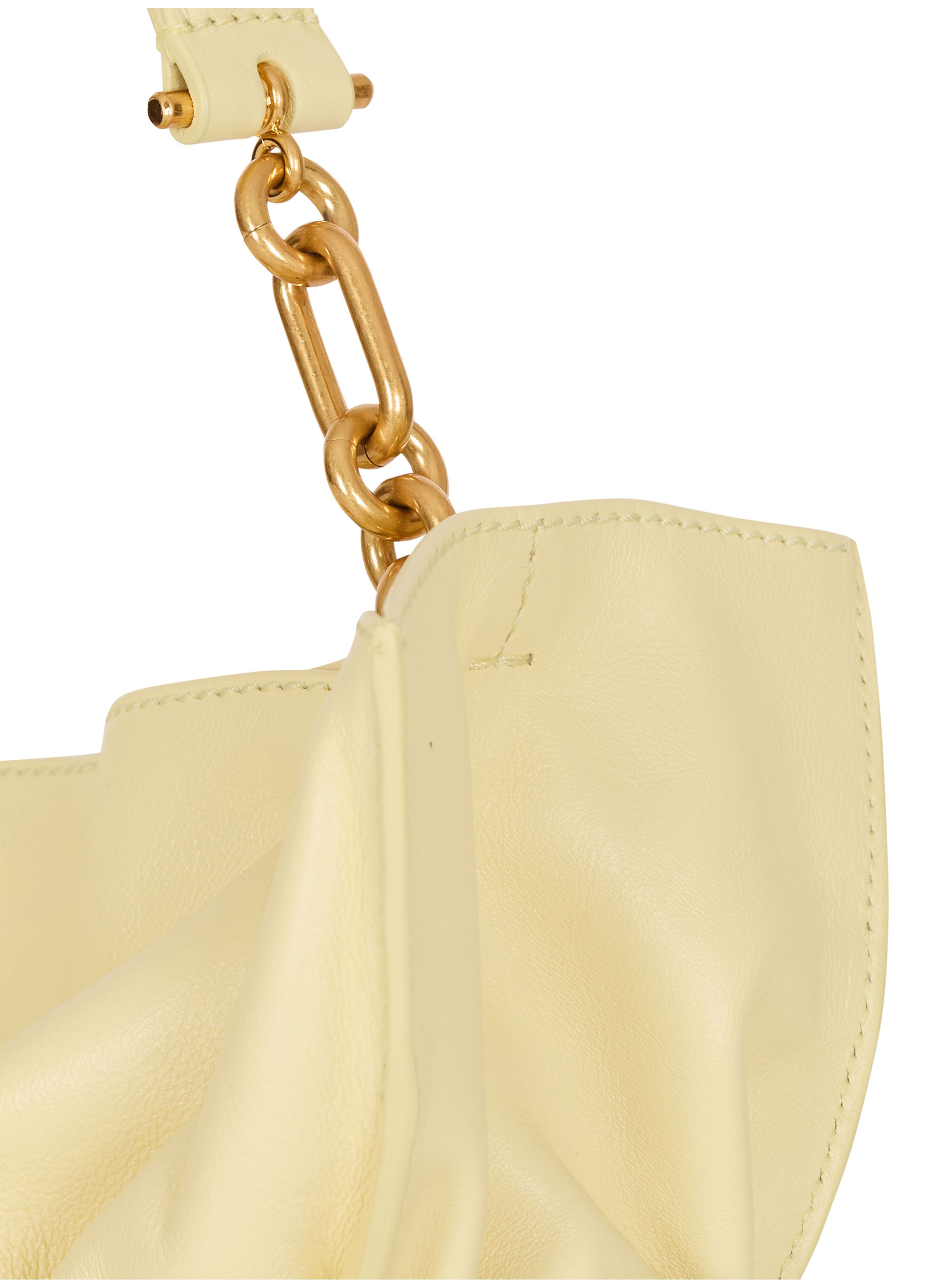 Sac anthem medium en cuir de veau BALMAIN Jaune