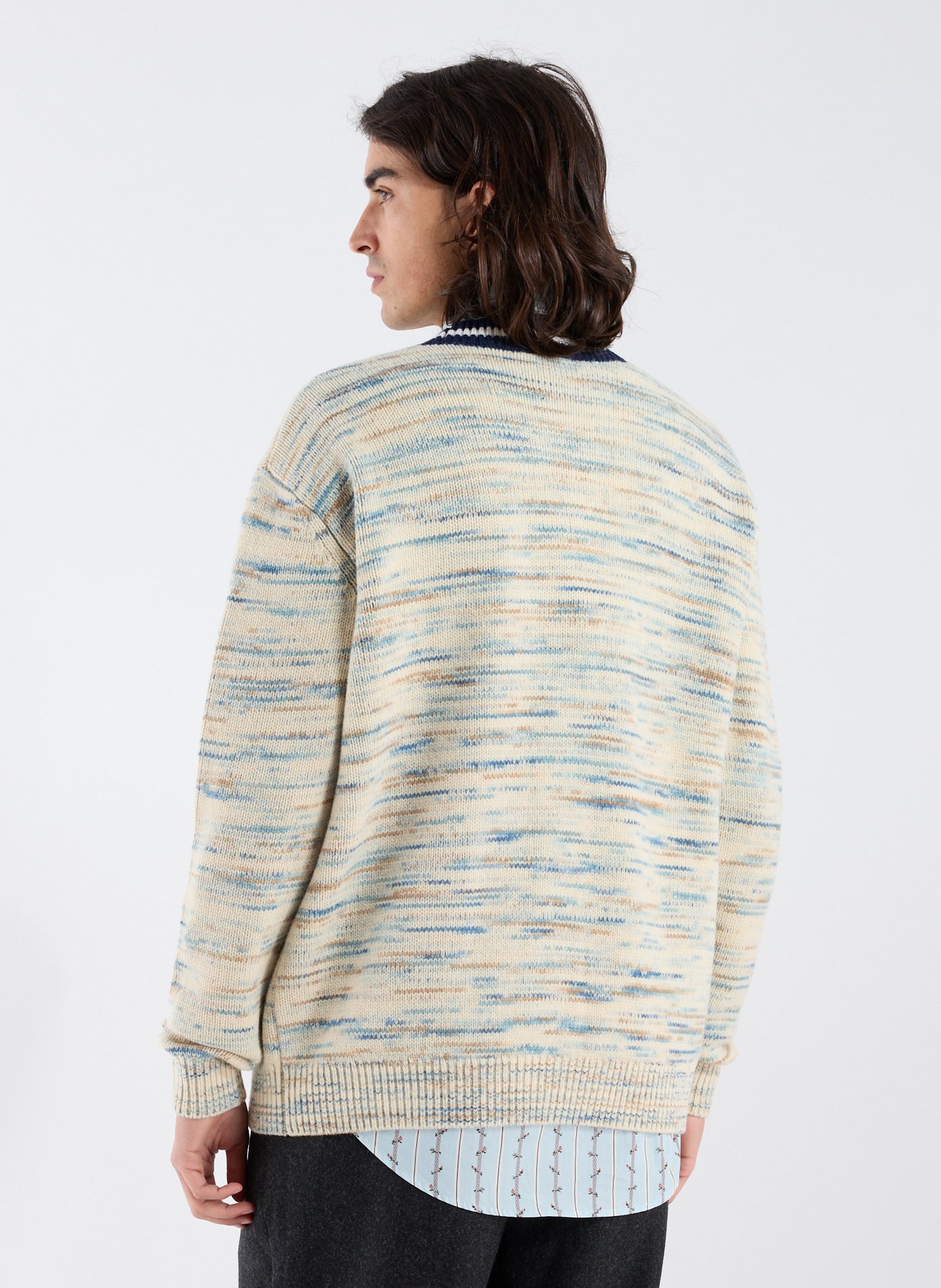 Le cardigan Mouliné DROLE DE MONSIEUR Multicolore