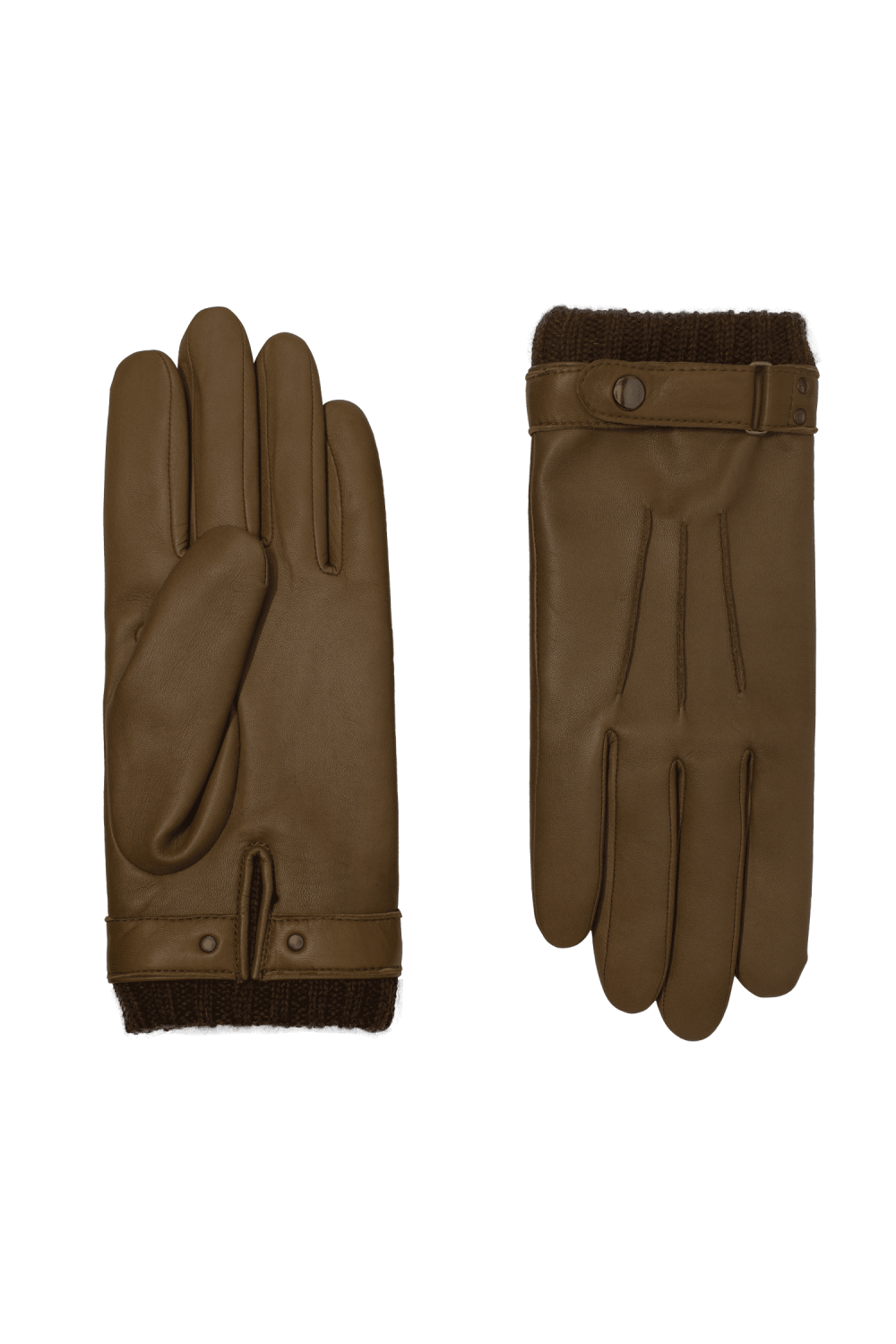 Gants vincent homme cuir doublés cachemire AGNELLE Marron