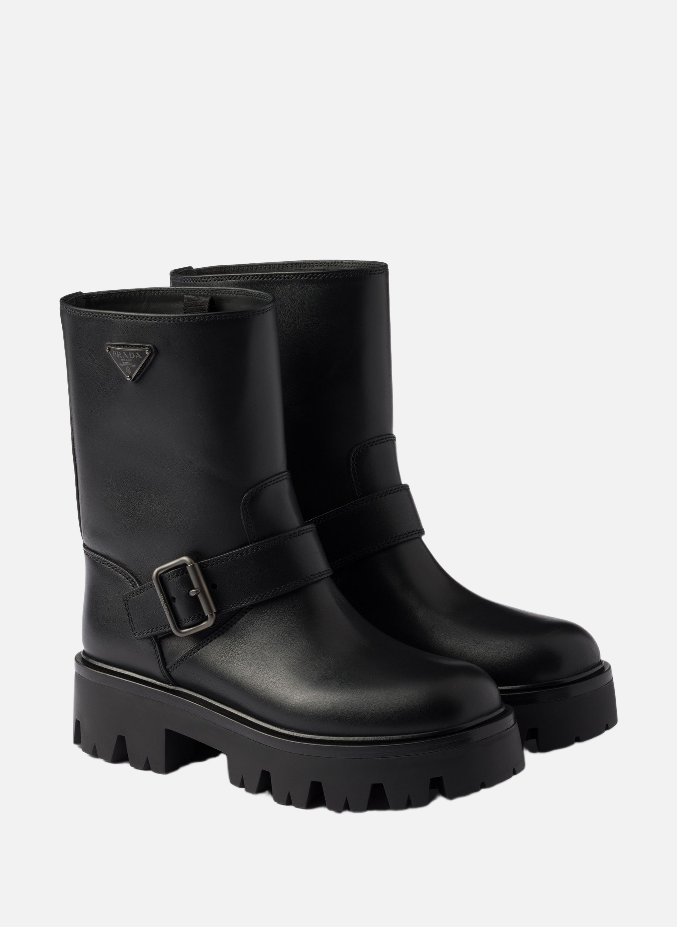 Bottines en cuir PRADA Noir