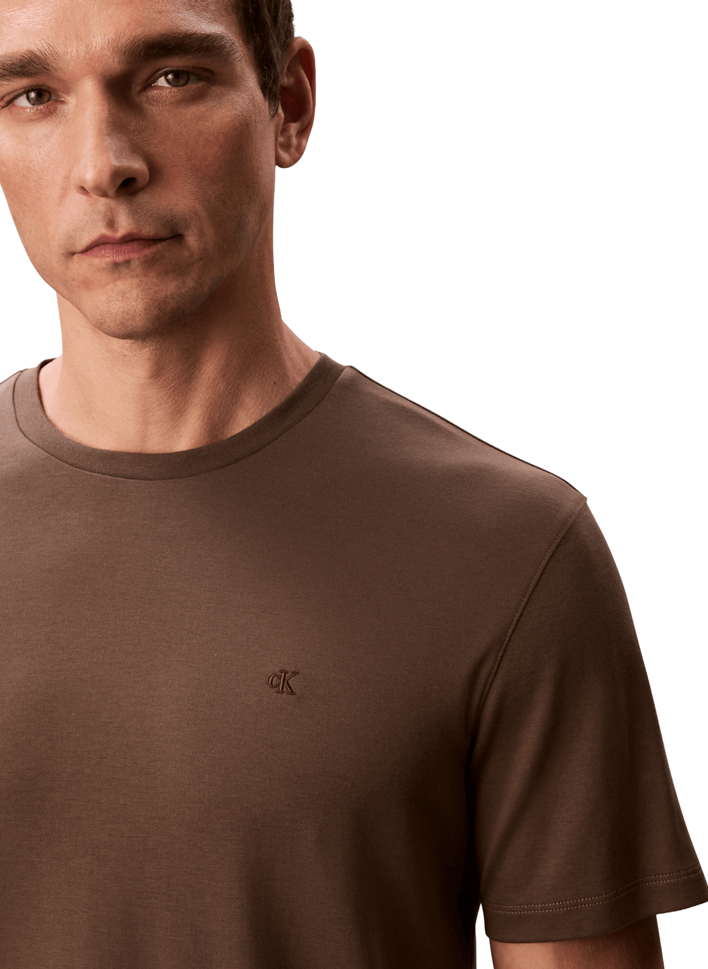 Classic Cotton T-Shirt CALVIN KLEIN Brown