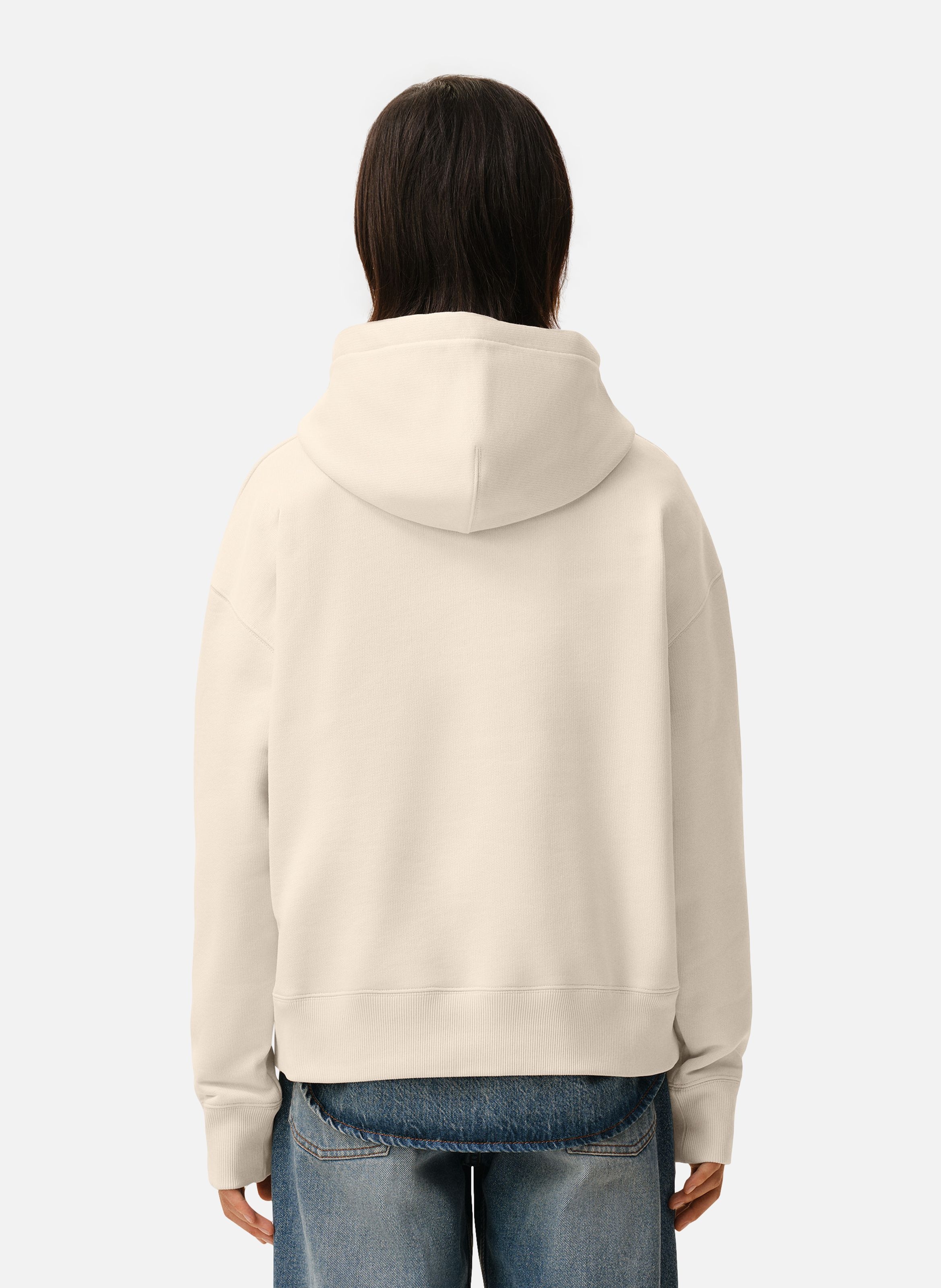 Hoodie broderie ami de coeur unisexe en coton AMI PARIS Blanc