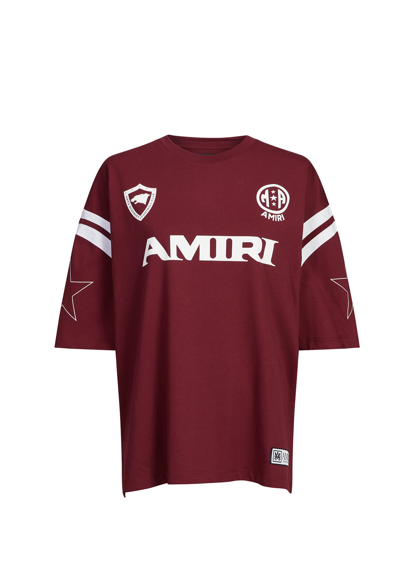 Sporty oversized cotton t-shirt AMIRI Red