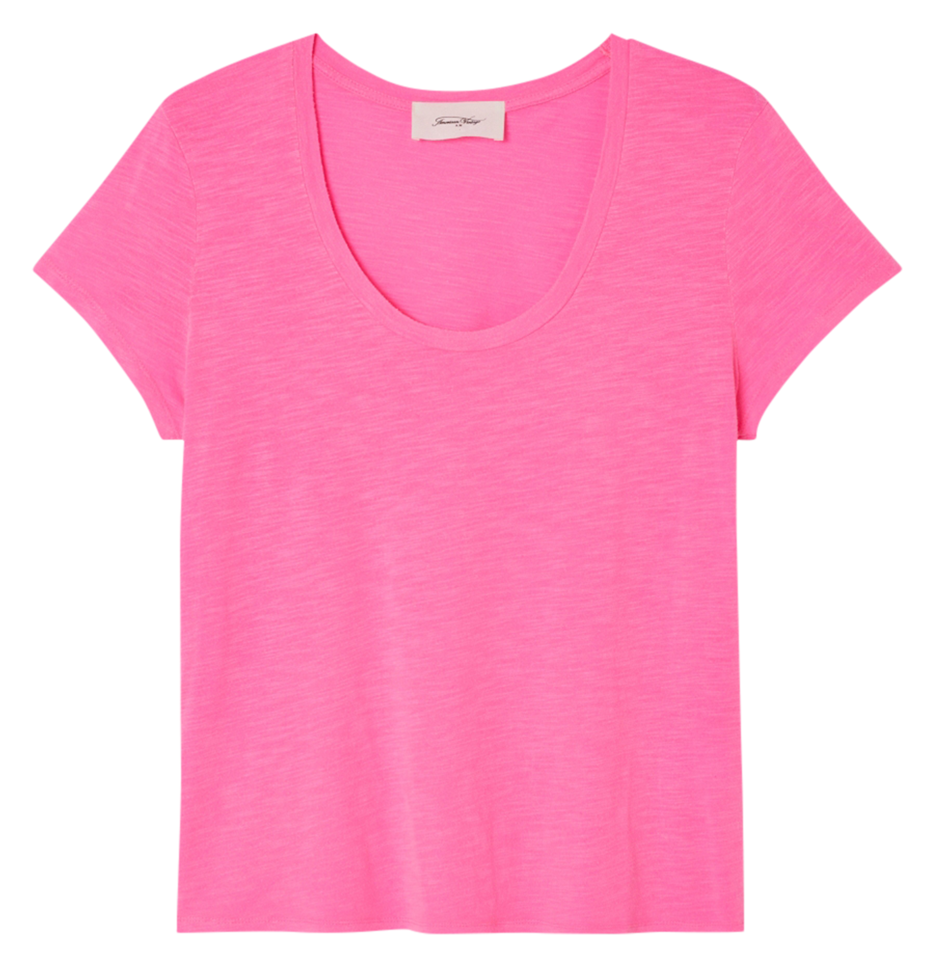 Tee-shirt col rond en coton mélangé jacksonville AMERICAN VINTAGE Rose