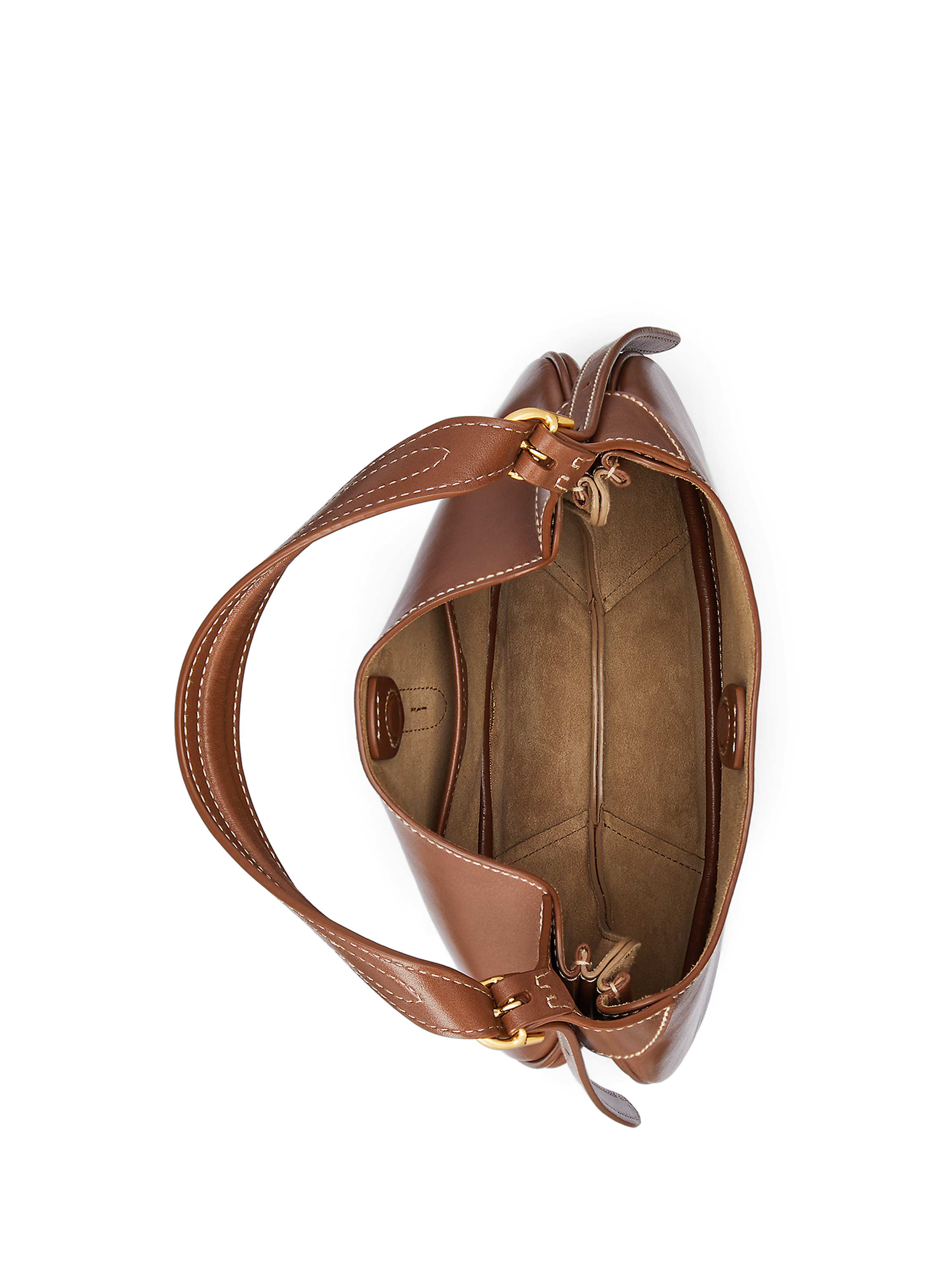 Lederhandtasche POLO RALPH LAUREN Braun