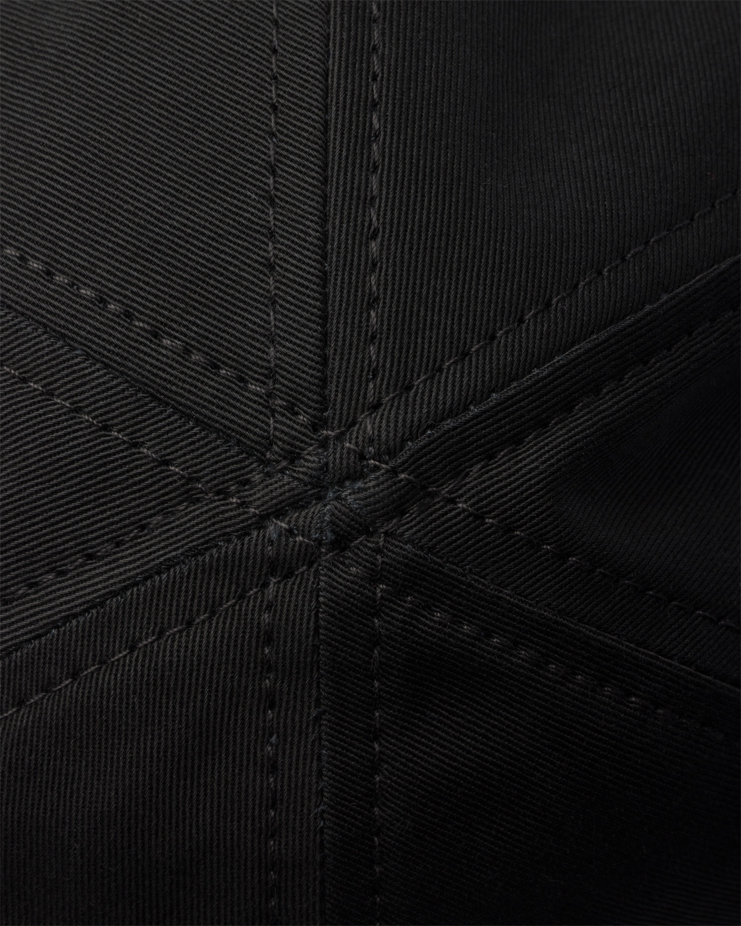 Casquette de baseball en coton PRADA Noir