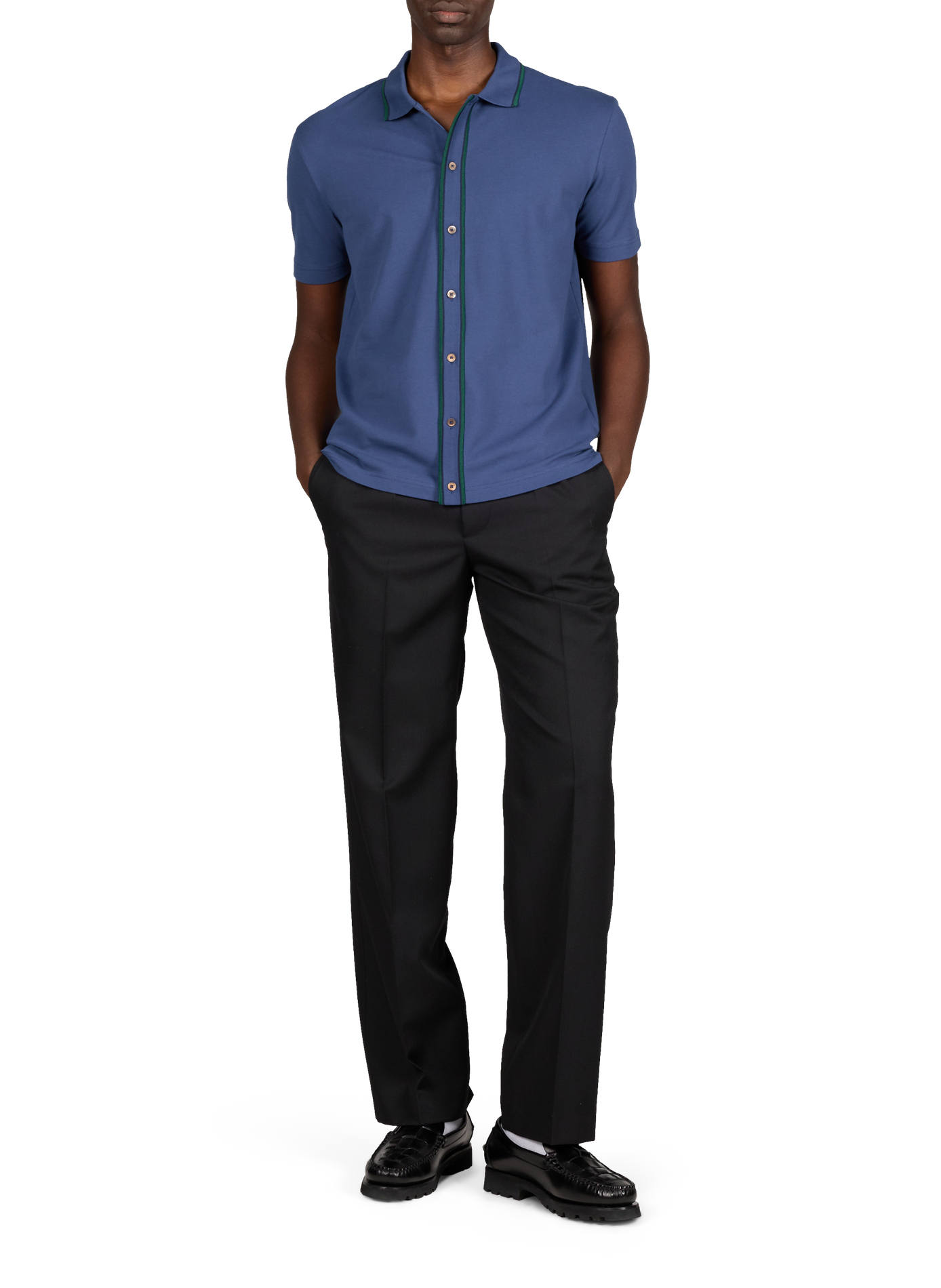 Chemise en coton mélangé PAUL SMITH Bleu