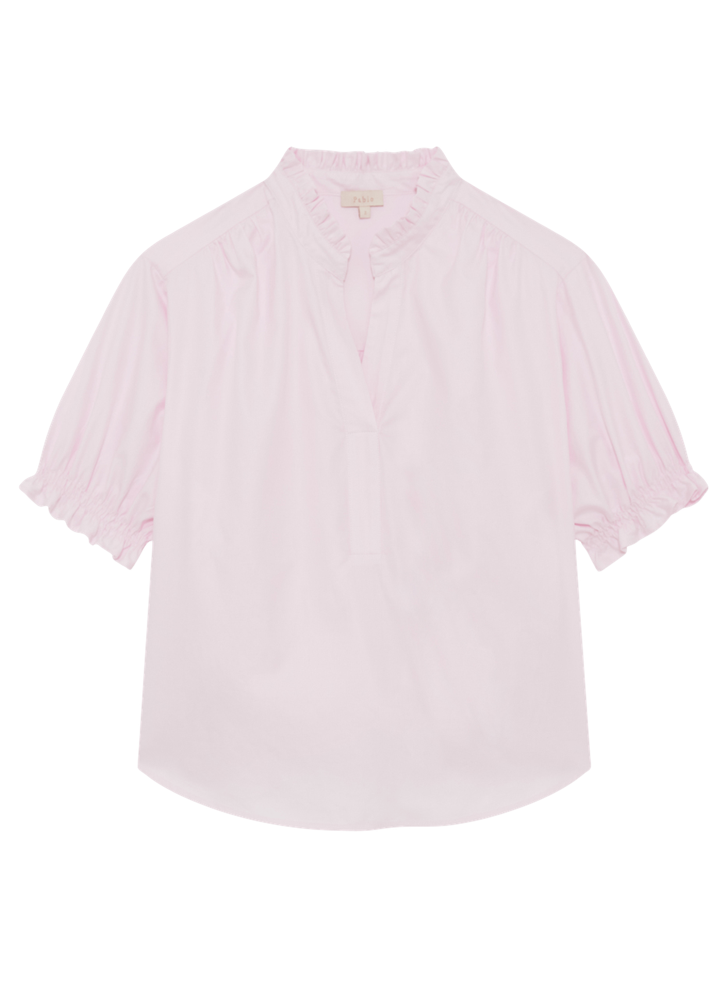 Blouse en coton à volants - celestine PABLO Beige