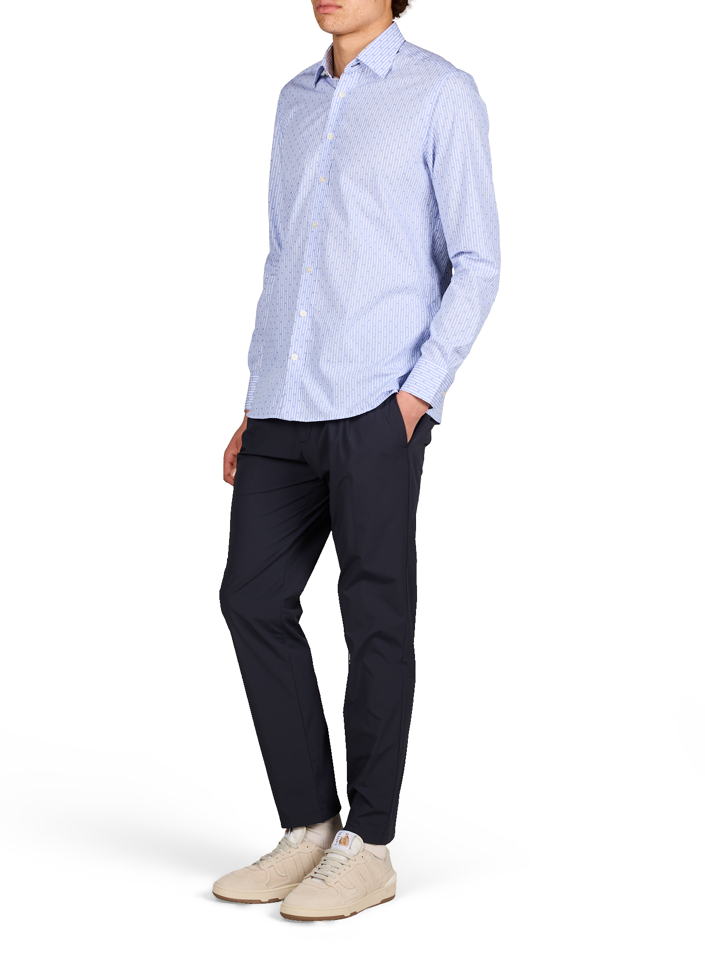 Chemise à rayures col classique  HACKETT Bleu