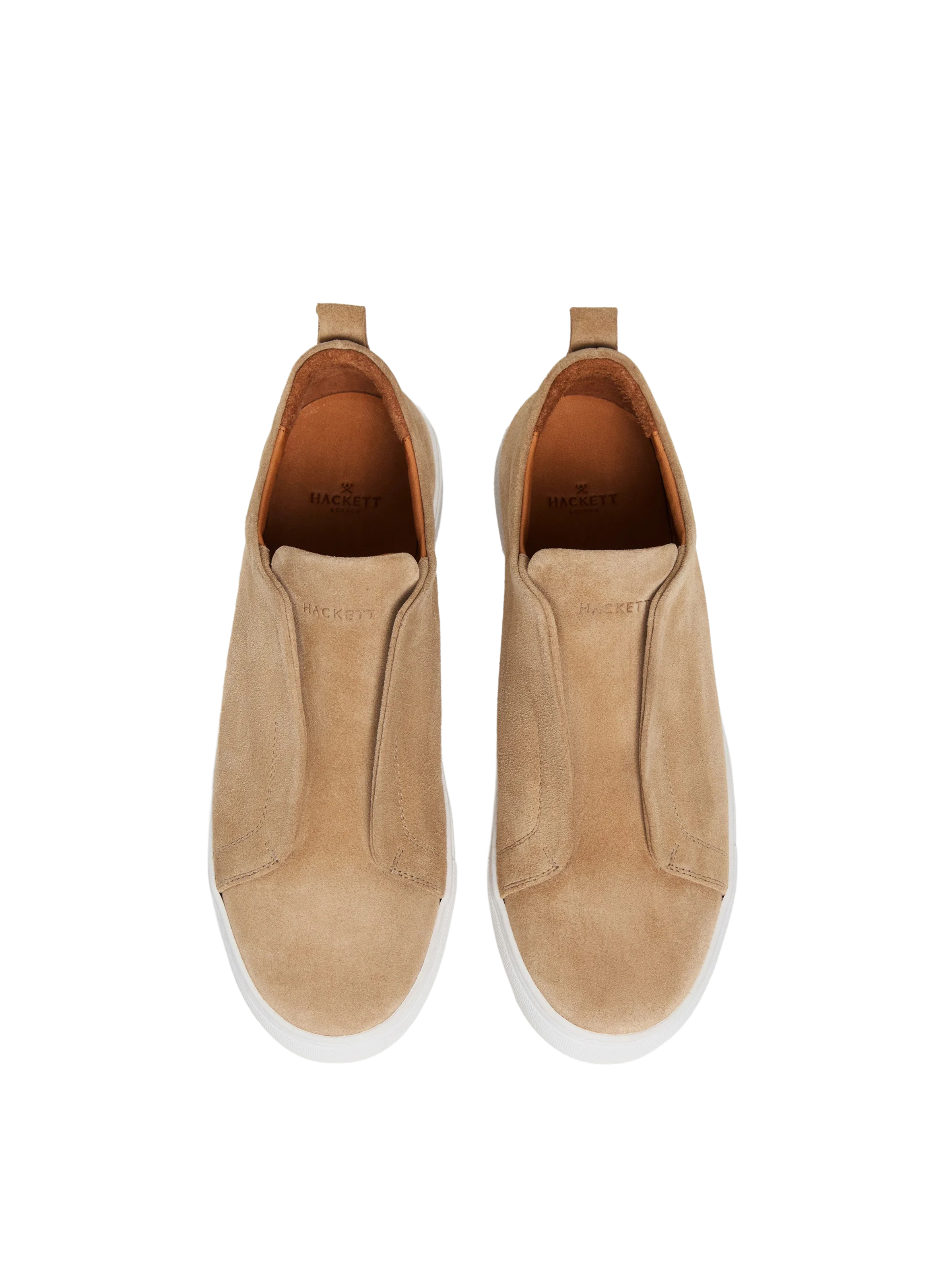 Slip-on low-top suede leather sneakers HACKETT Beige
